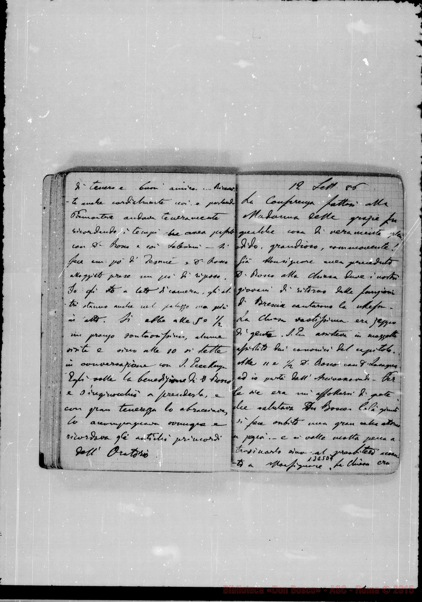 Fotogramma D 7 — «Cronaca di D. Bosco dal 18- 5-1886 al 12- 1-1887»