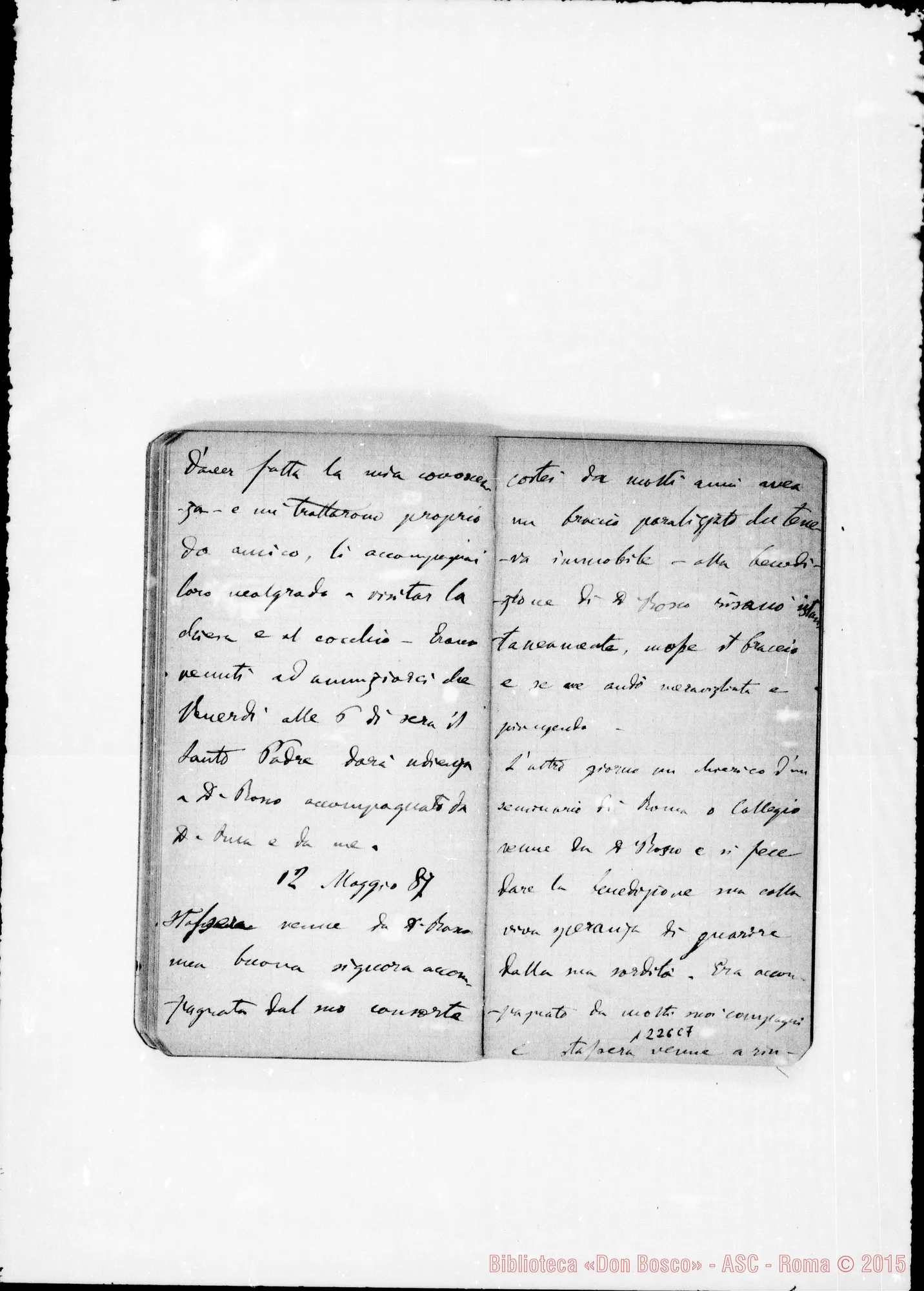 Fotogramma C 7 — «Cronaca di D. Bosco dal 23- 1-1887 al 15- 5-1887»