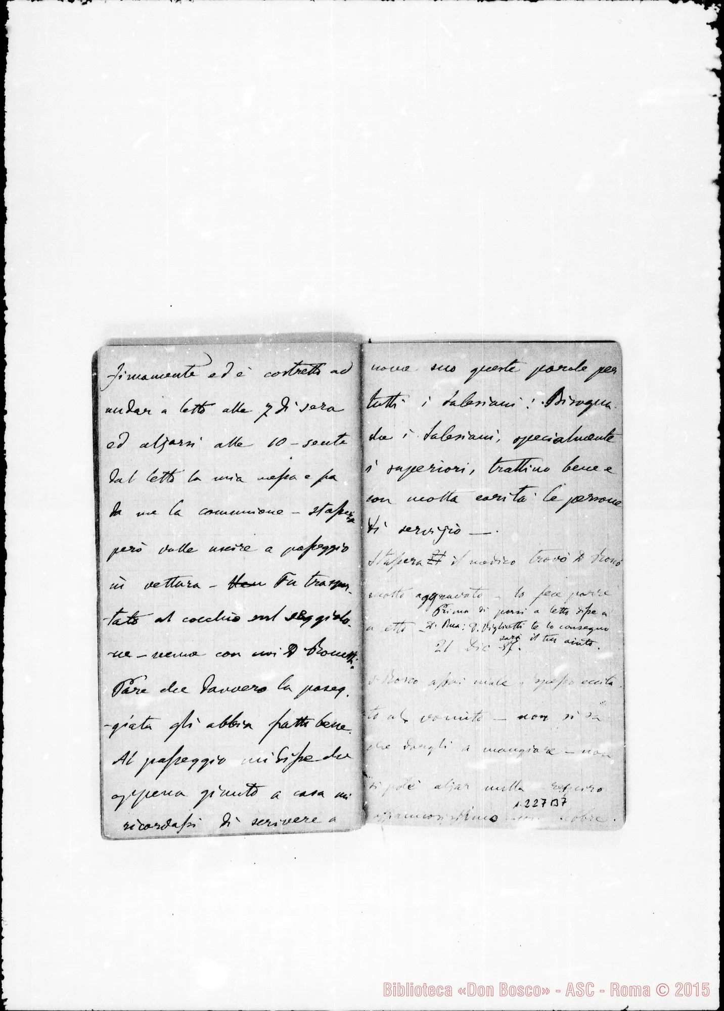 Fotogramma B 7 — «Cronaca di D. Bosco dal 16- 5-1887 a! 23-12-1887»