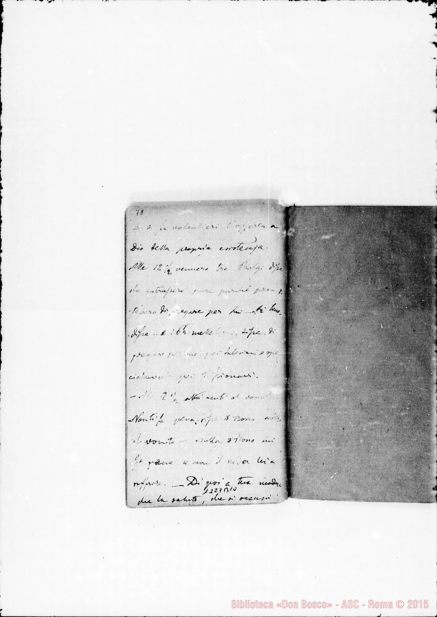 Fotogramma B 10 — «Cronaca di D. Bosco dal 16- 5-1887 a! 23-12-1887»
