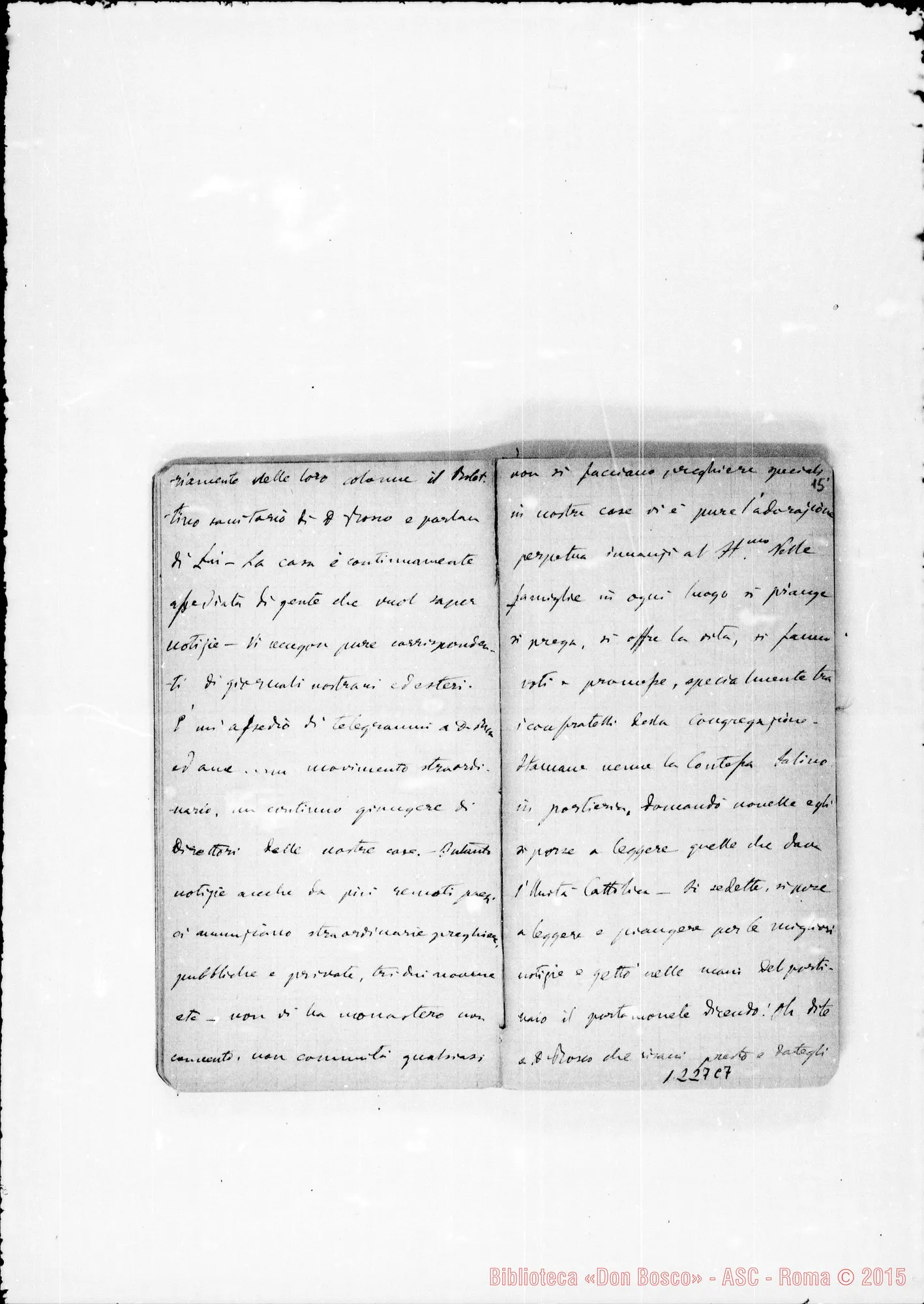 Fotogramma C 7 — «Cronaca di D. Bosco dal 23-12-1887 al 31- 1-1887»