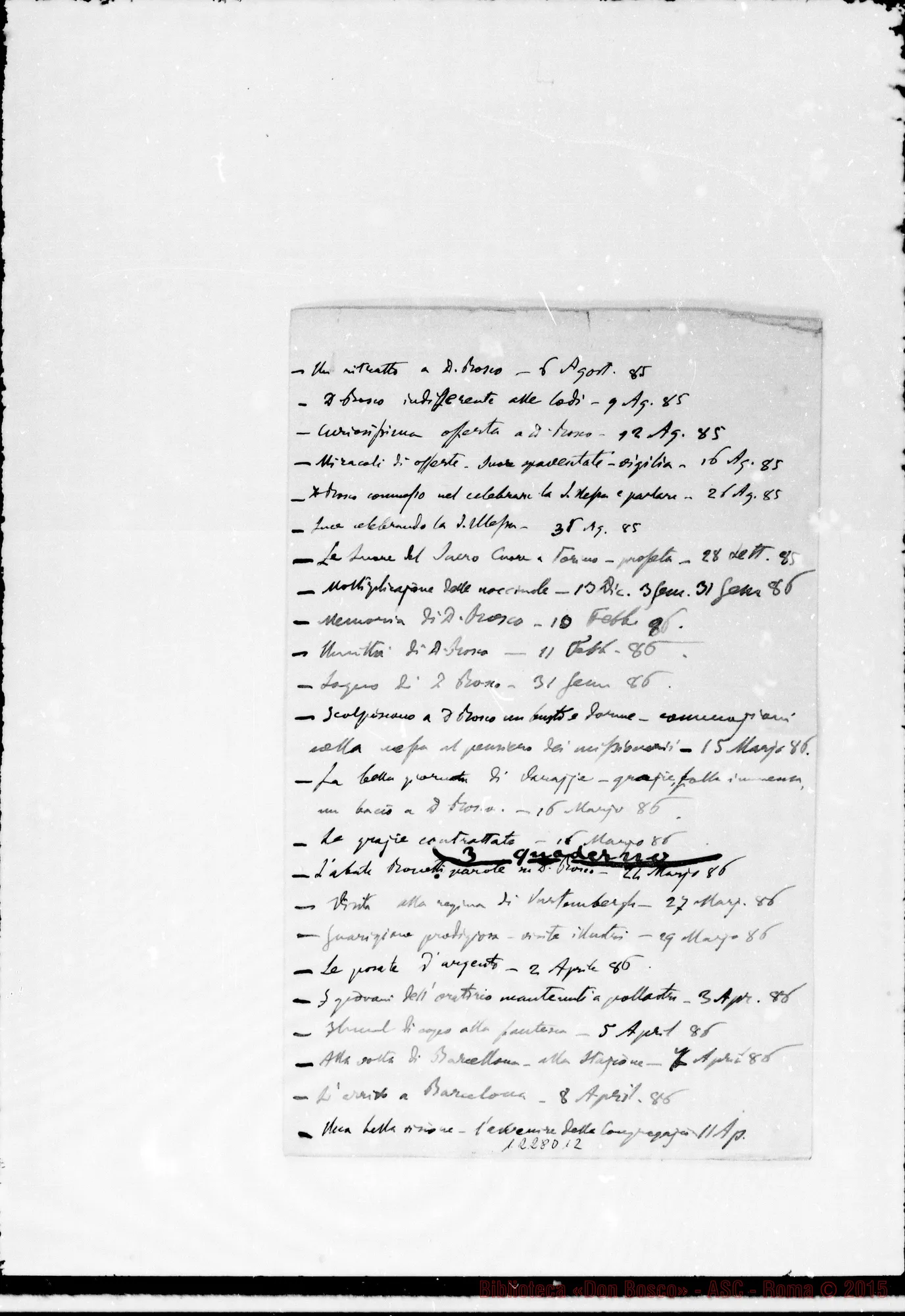 Fotogramma D 12 — «Memorie D. Bosco». «La povertà di D. Bosco»