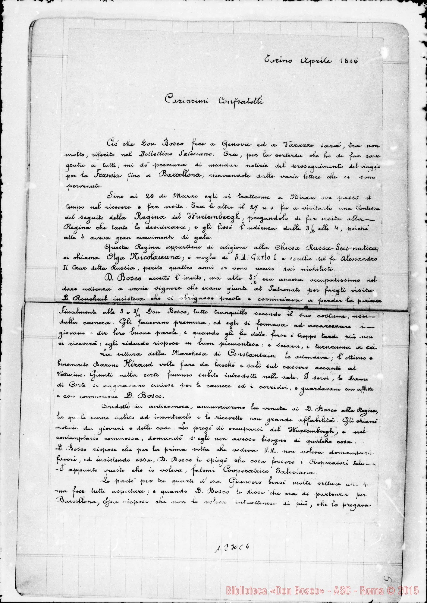 Fotogramma C 4 — «Memorie: 1886-1896». «Per il precedente…»