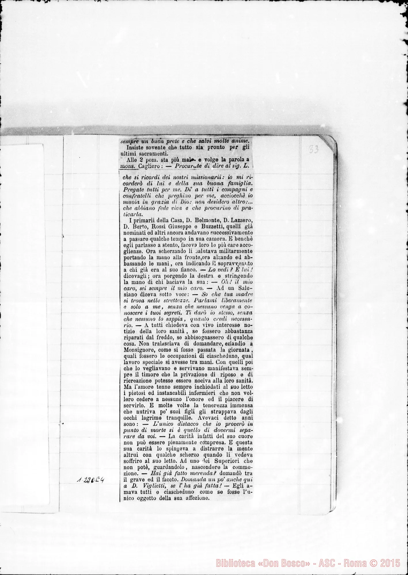 Fotogramma E 4 — «Memorie: 1886-1896». «Per il precedente…»