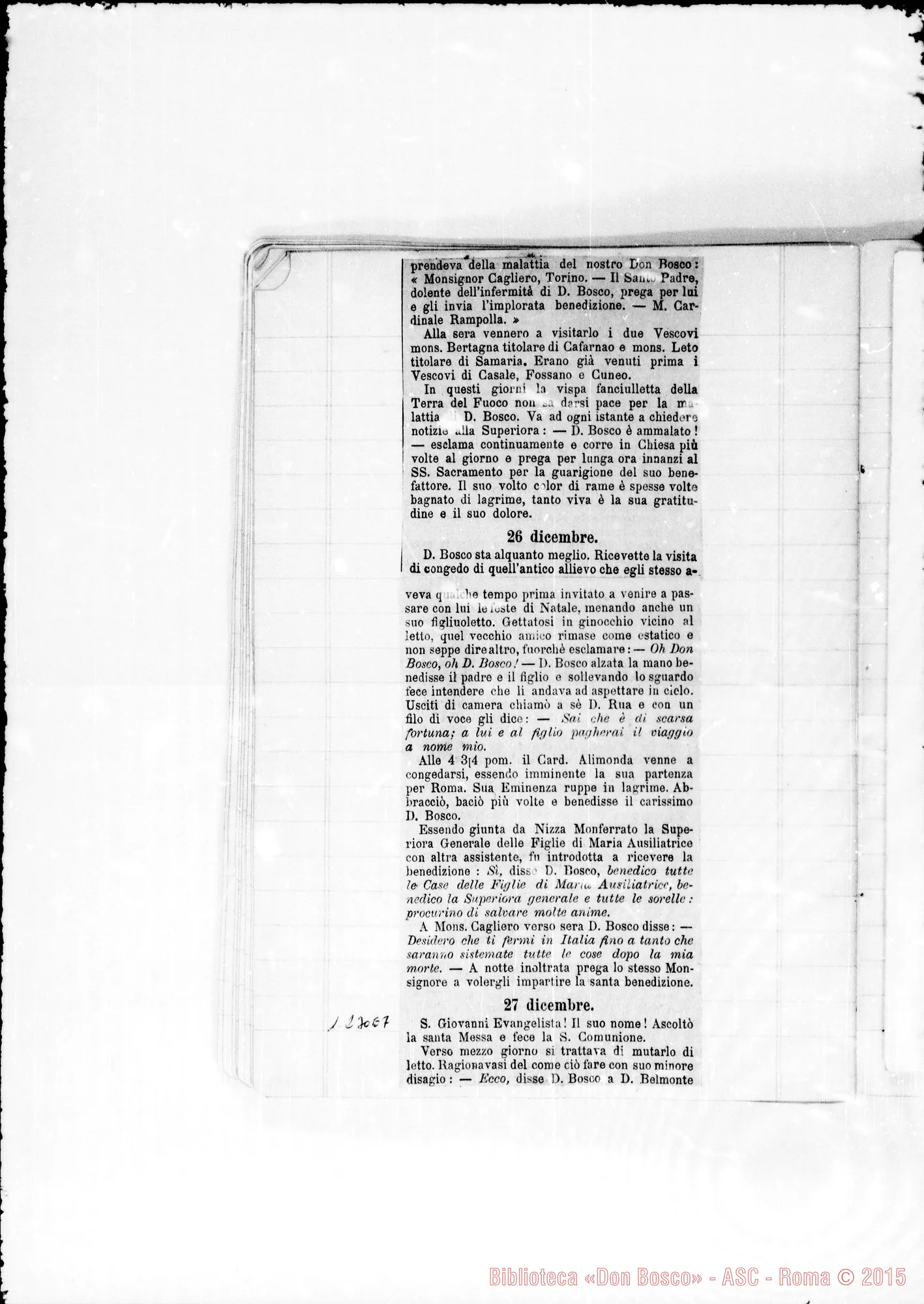 Fotogramma E 7 — «Memorie: 1886-1896». «Per il precedente…»