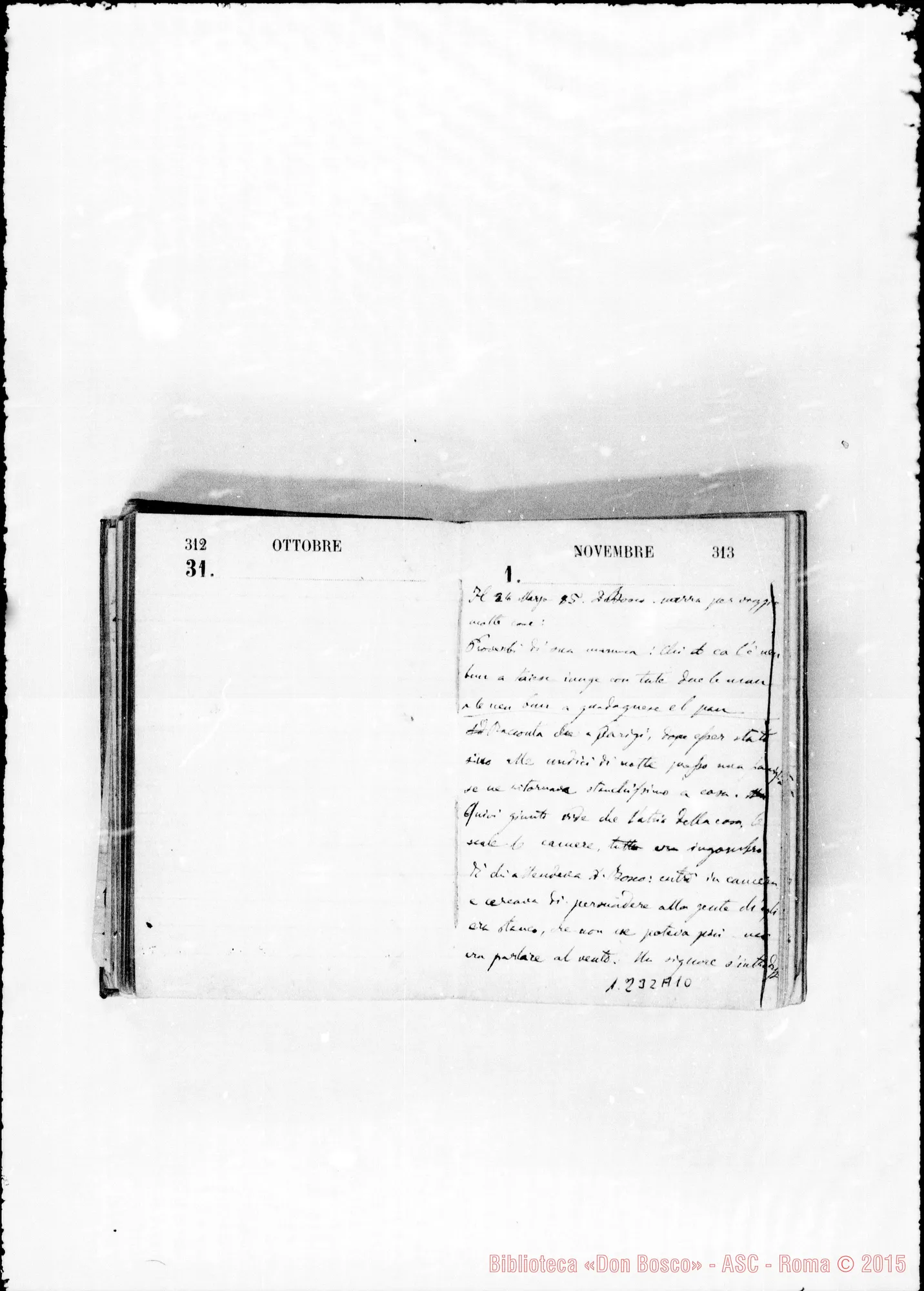 Fotogramma A 10 — Diario con indice delle materie…