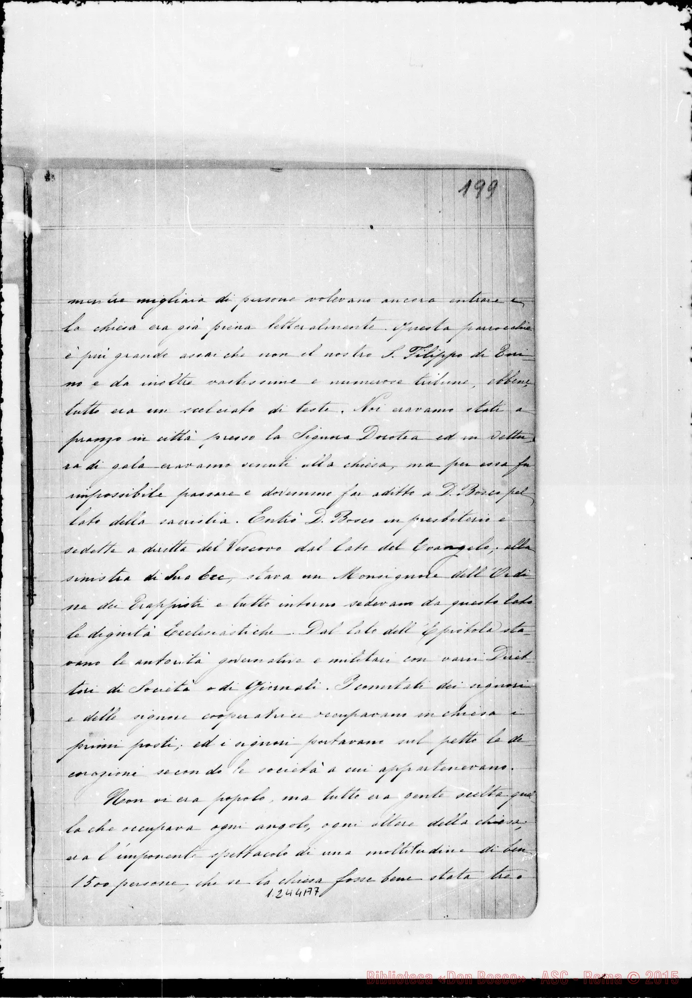 Fotogramma A 7 — Cronaca di D. Bosco (26-5-1884/30-4-1886). Vol. I Questa Cronaca segue alla posizione 1.250 D 4