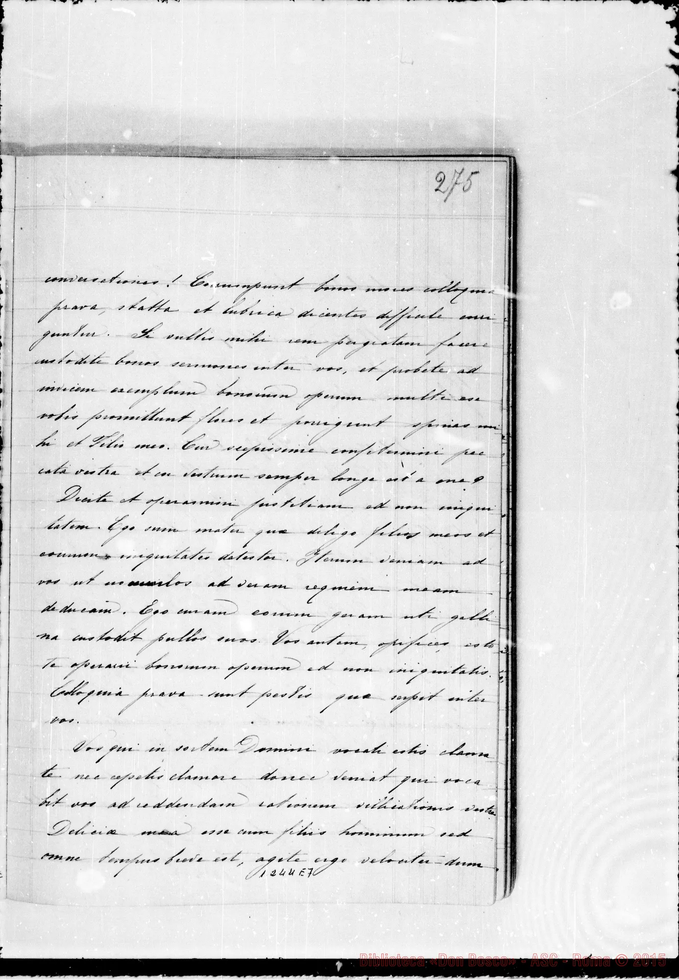 Fotogramma E 7 — Cronaca di D. Bosco (18-5-1886/31-1-1888). Vol. Il