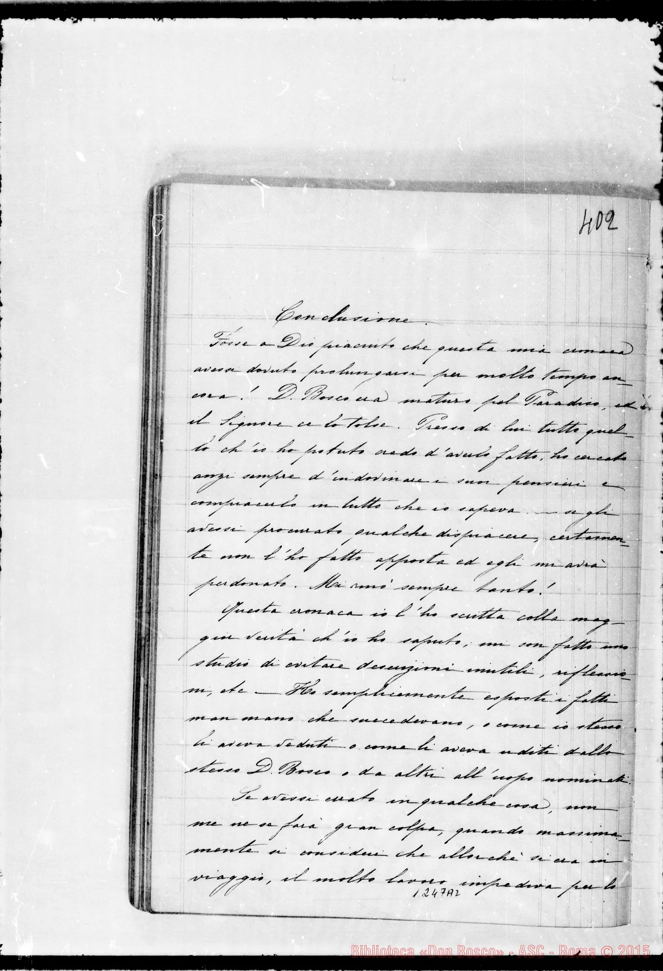 Fotogramma A 2 — Cronaca di D. Bosco (18-5-1886/31-1-1888). Vol. Il