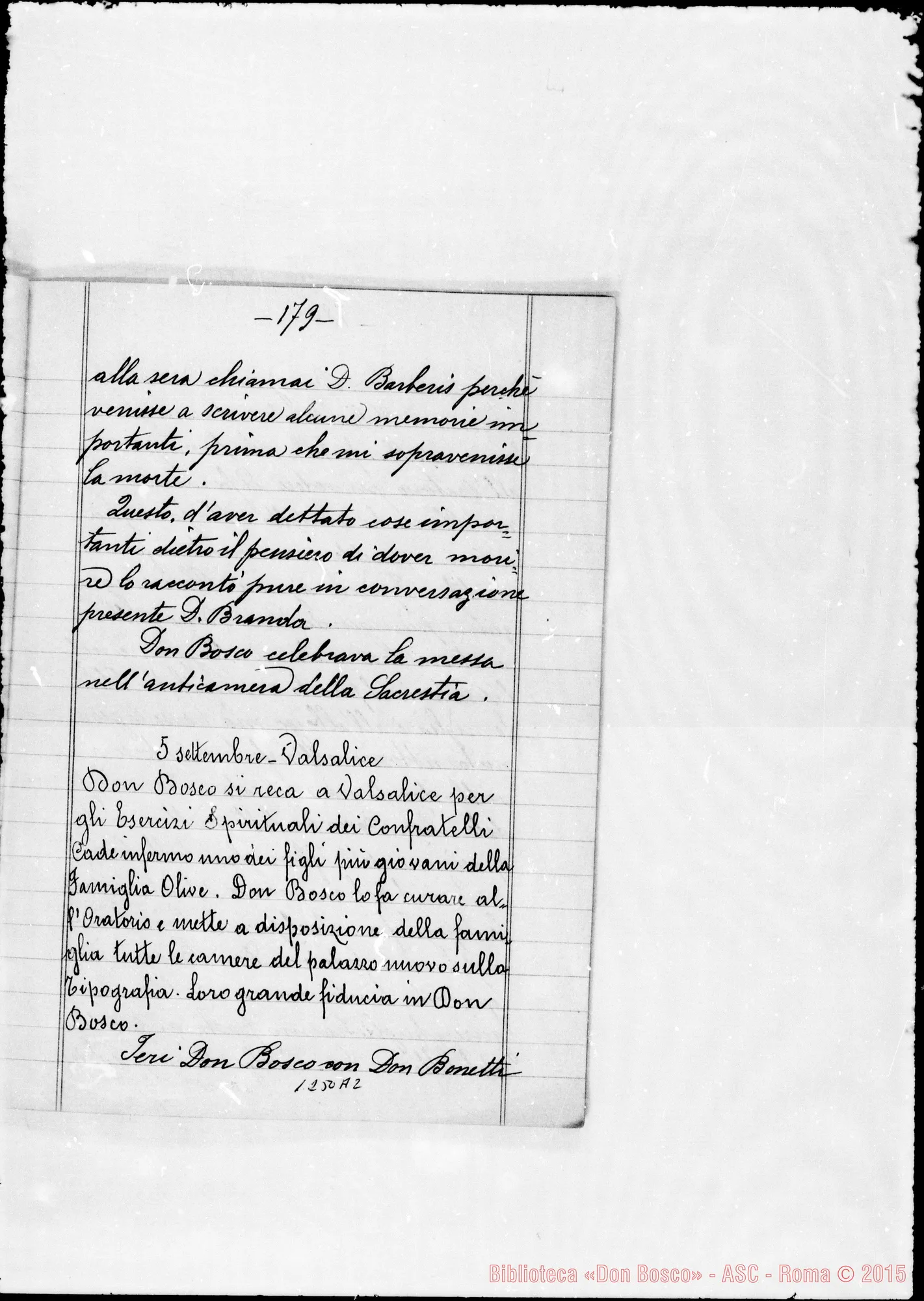Fotogramma A 2 — Cronaca di D. Viglietti. Copia ms.