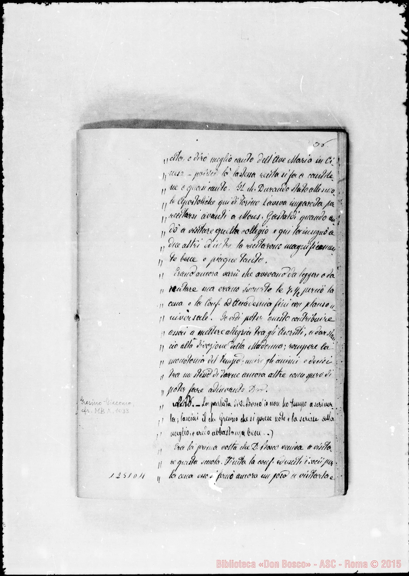 Fotogramma D 11 — Barberis Giulio, sac. SDB: Conferenze di D. Bosco ai Soci, ai missionari…