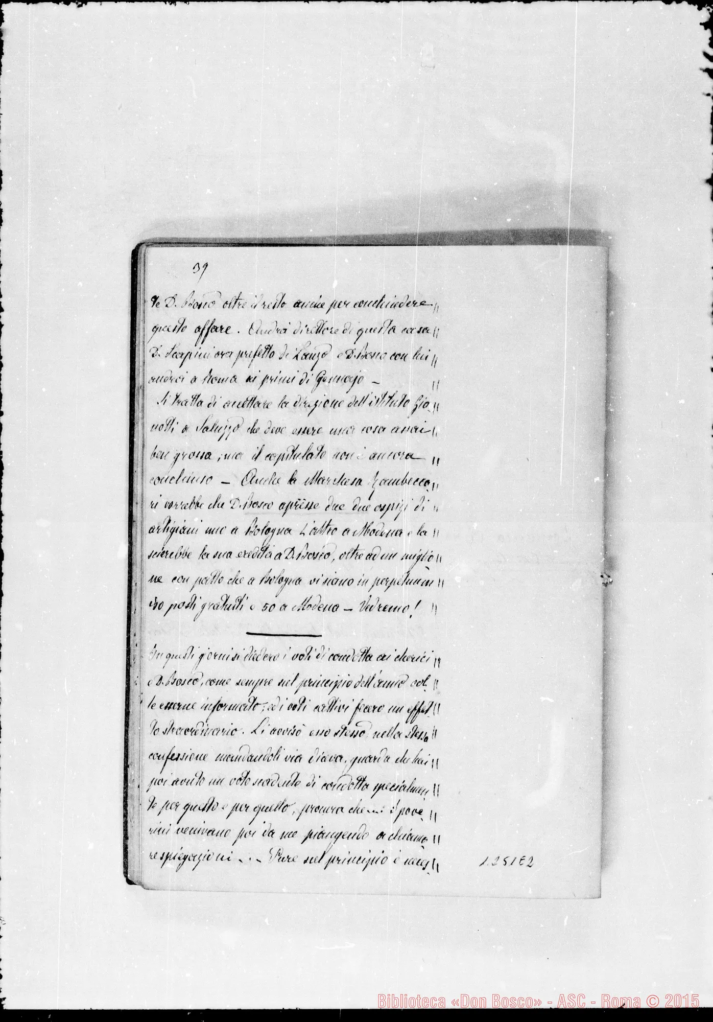 Fotogramma E 2 — Barberis Giulio, sac. SDB: Conferenze di D. Bosco ai Soci, ai missionari…