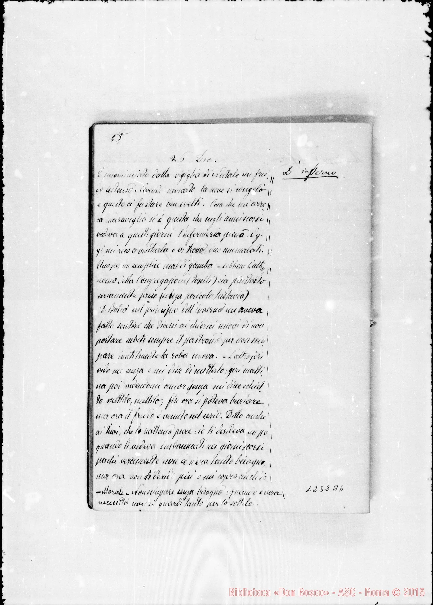 Fotogramma A 6 — Barberis Giulio, sac. SDB: Conferenze di D. Bosco ai Soci, ai missionari…