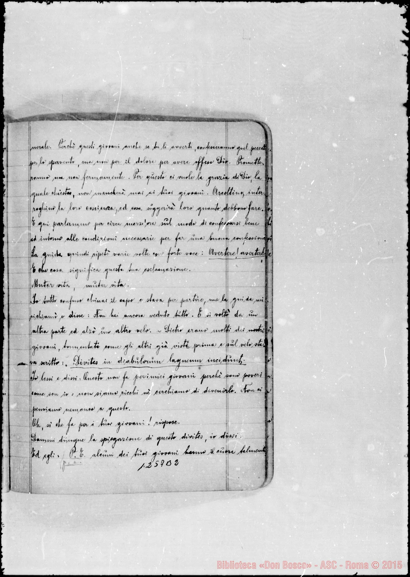 Fotogramma B 2 — Anonimi: Quaderni contenenti la narrazione di sogni di D. Bosco
