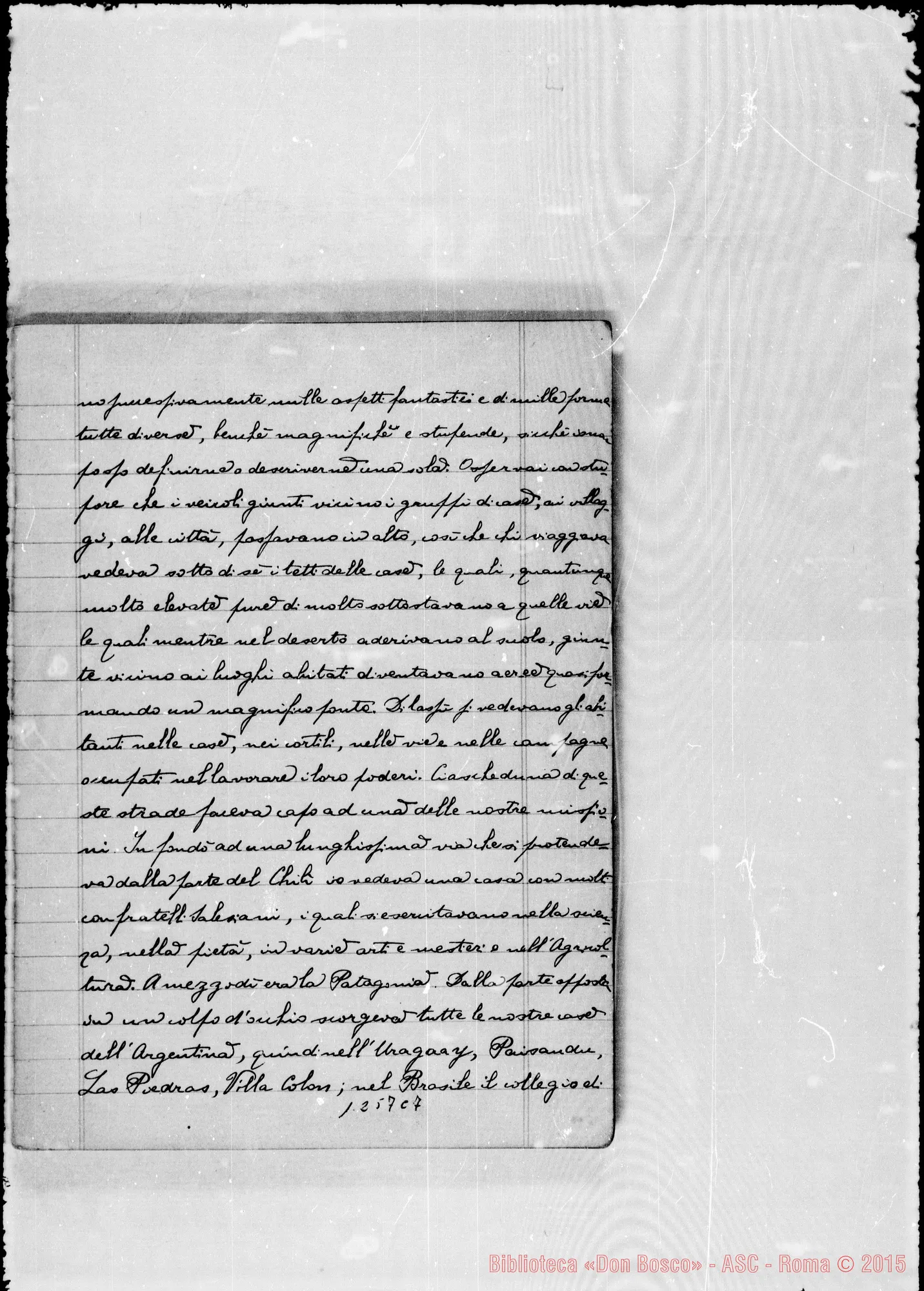 Fotogramma C 7 — Quaderno II. A matita: D. P. Tirone…