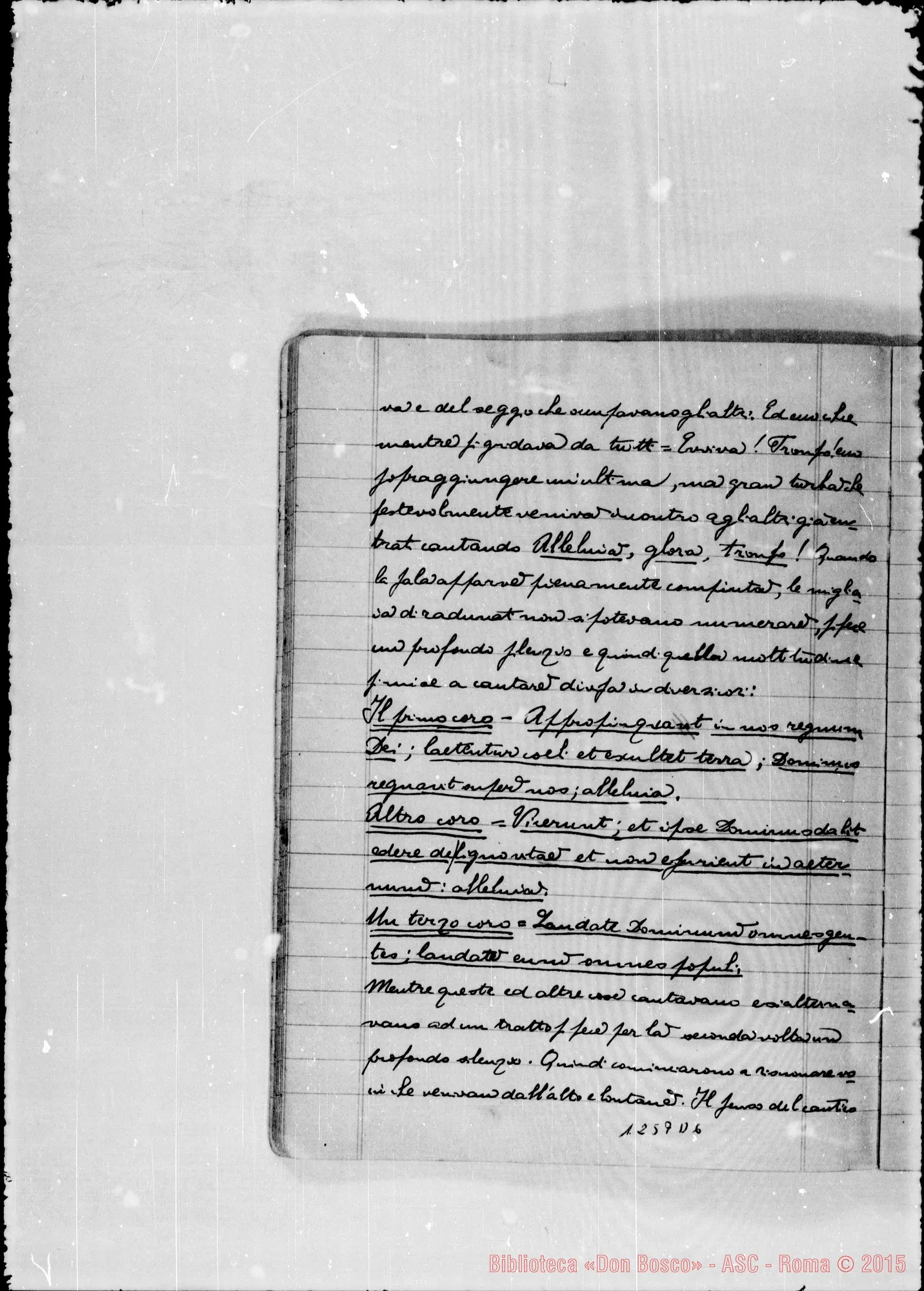 Fotogramma D 6 — Quaderno II. A matita: D. P. Tirone…
