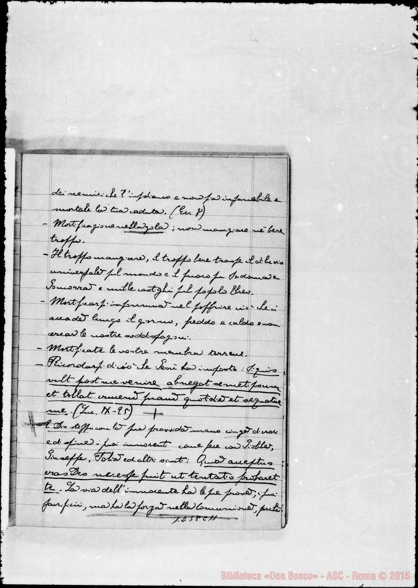 Fotogramma C 11 — Quaderno II. A matita: D. P. Tirone…
