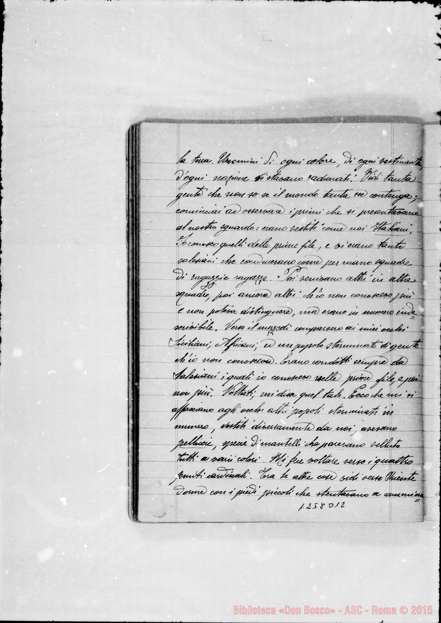 Fotogramma D 12 — Quaderno II. A matita: D. P. Tirone…