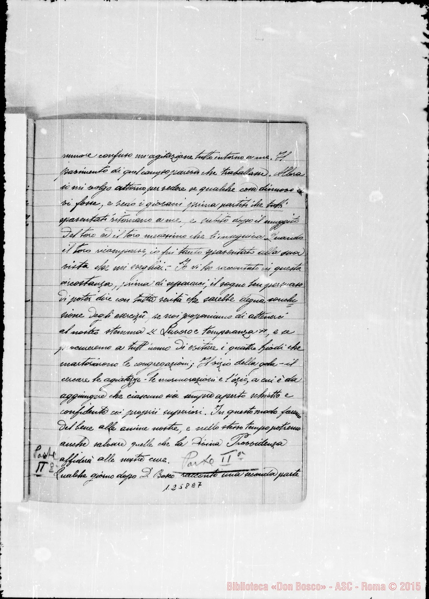 Fotogramma E 7 — Quaderno II. A matita: D. P. Tirone…