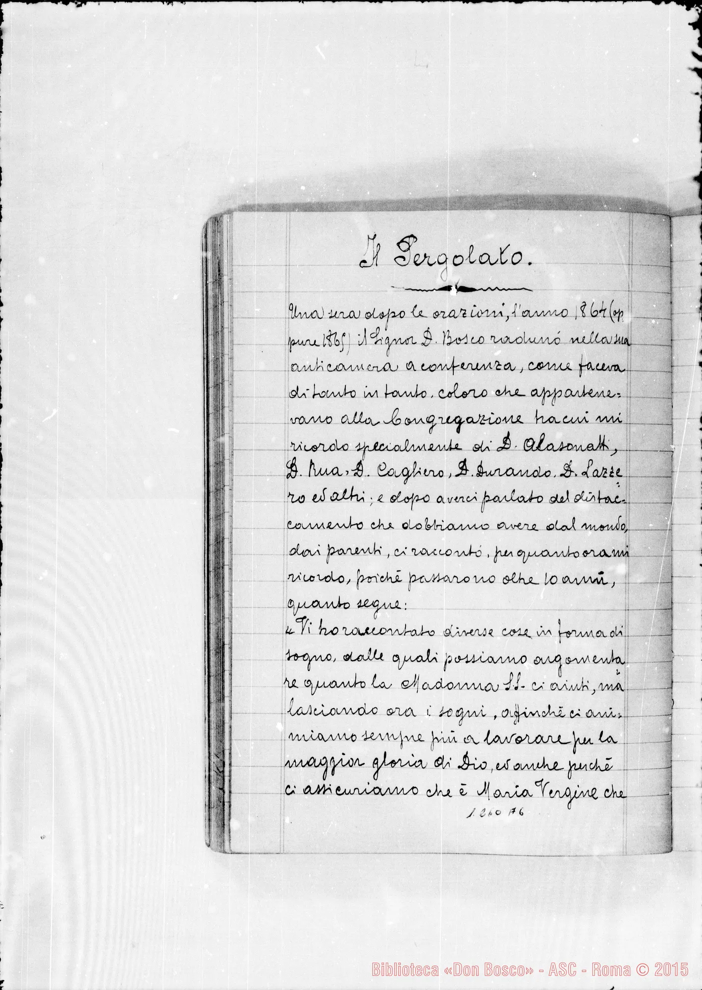 Fotogramma A 6 — Sogni di Don Bosco: Quaderno I.