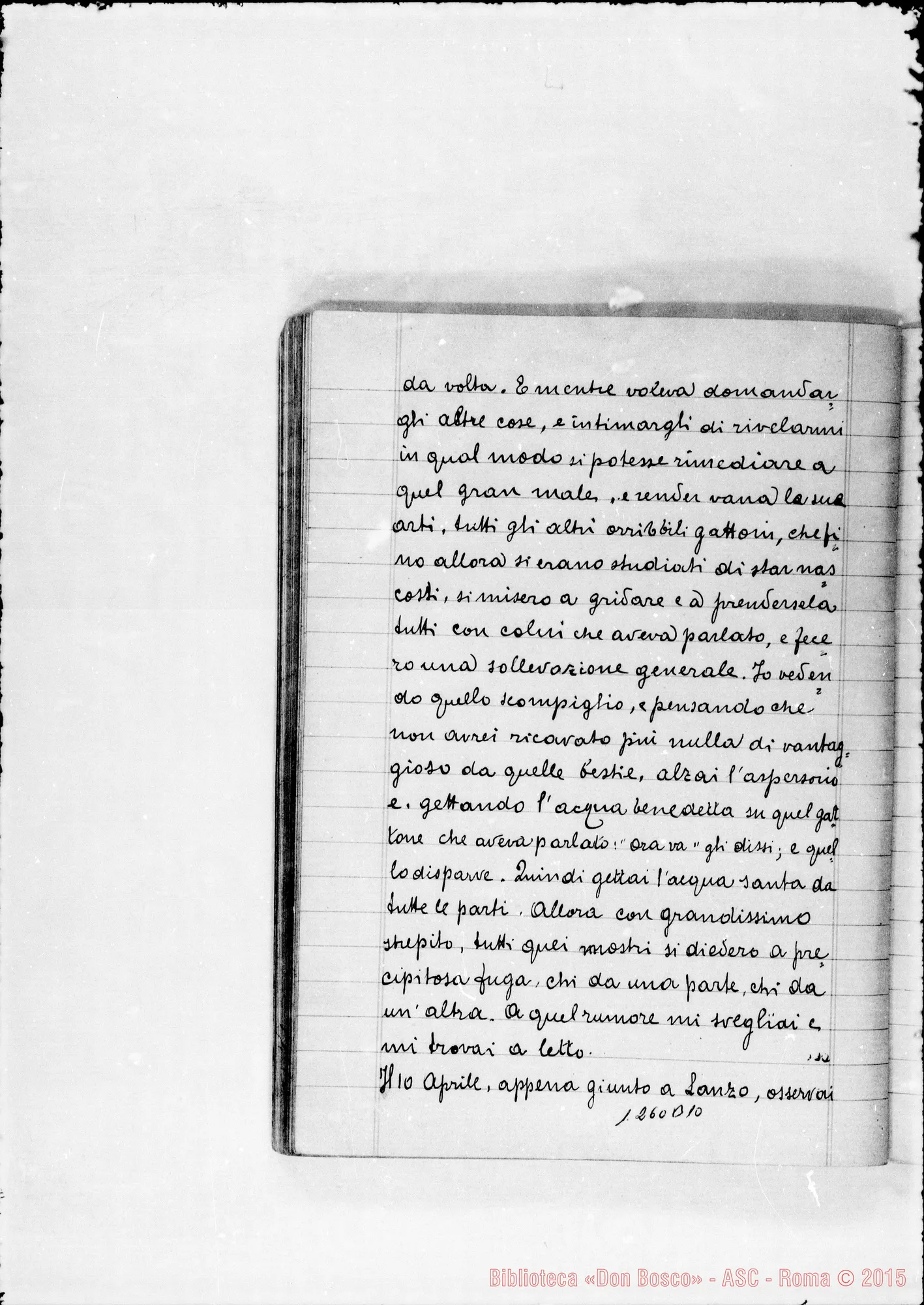 Fotogramma B 10 — Sogni di Don Bosco: Quaderno I.
