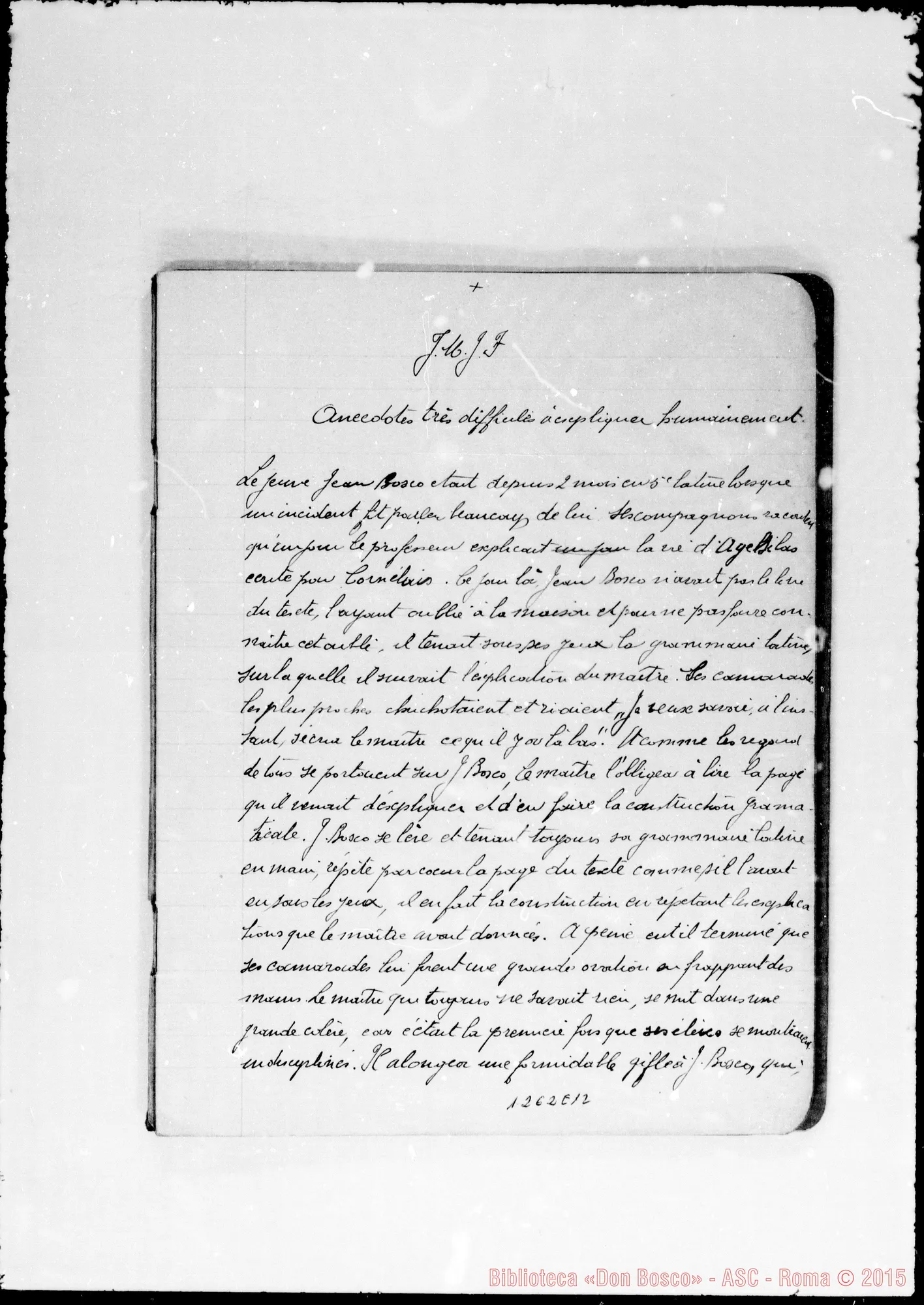 Fotogramma E 12 — Anecdotes très difficiles A expliquer humainement