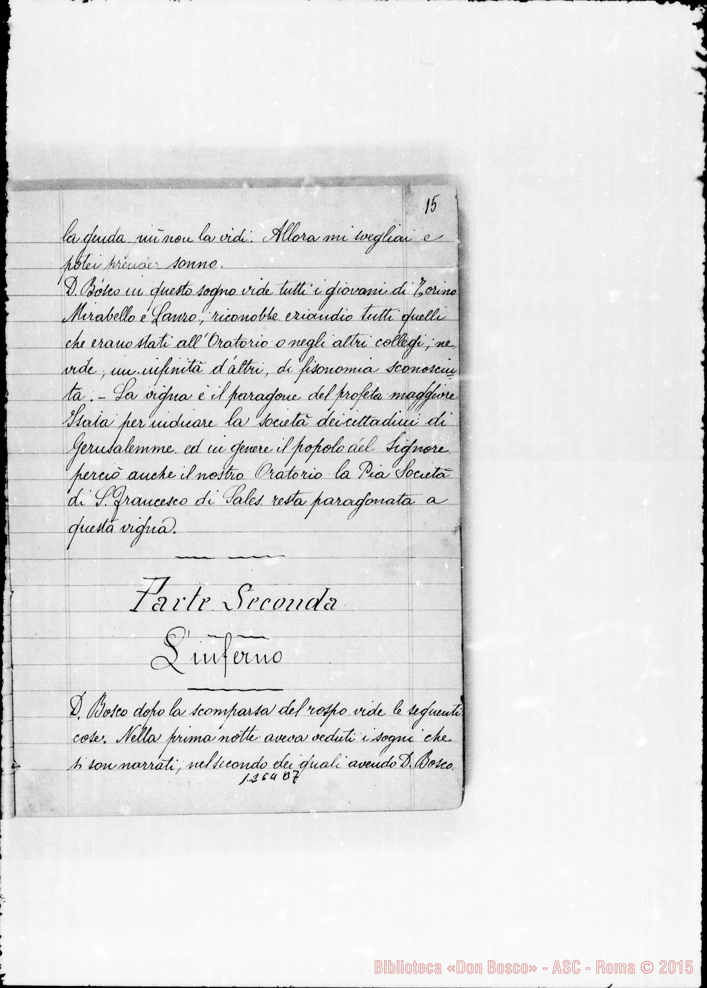 Fotogramma B 7 — Raccolta di sogni E visioni del Padre Amatissimo D. Giovanni Bosco