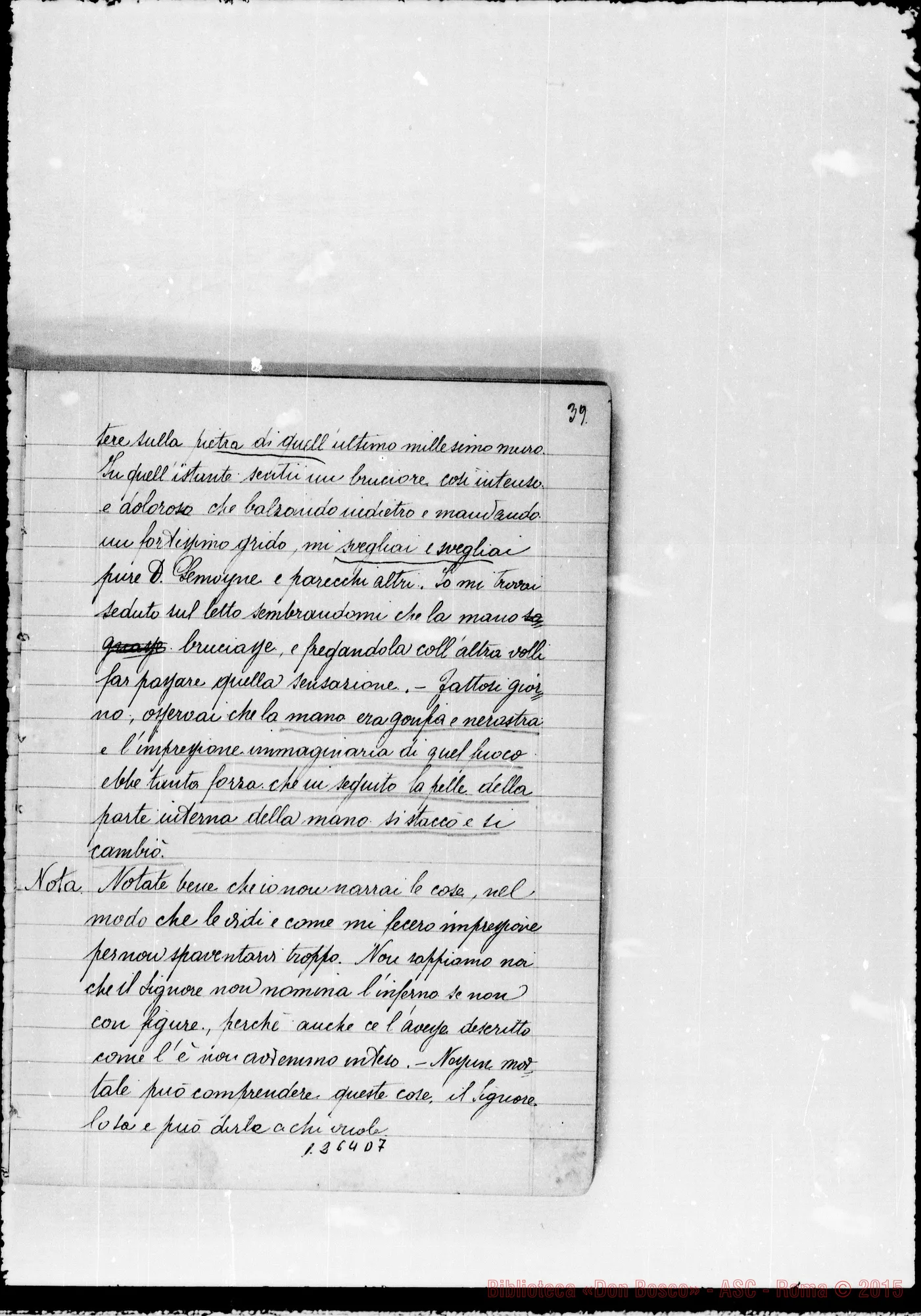 Fotogramma D 7 — Raccolta di sogni E visioni del Padre Amatissimo D. Giovanni Bosco