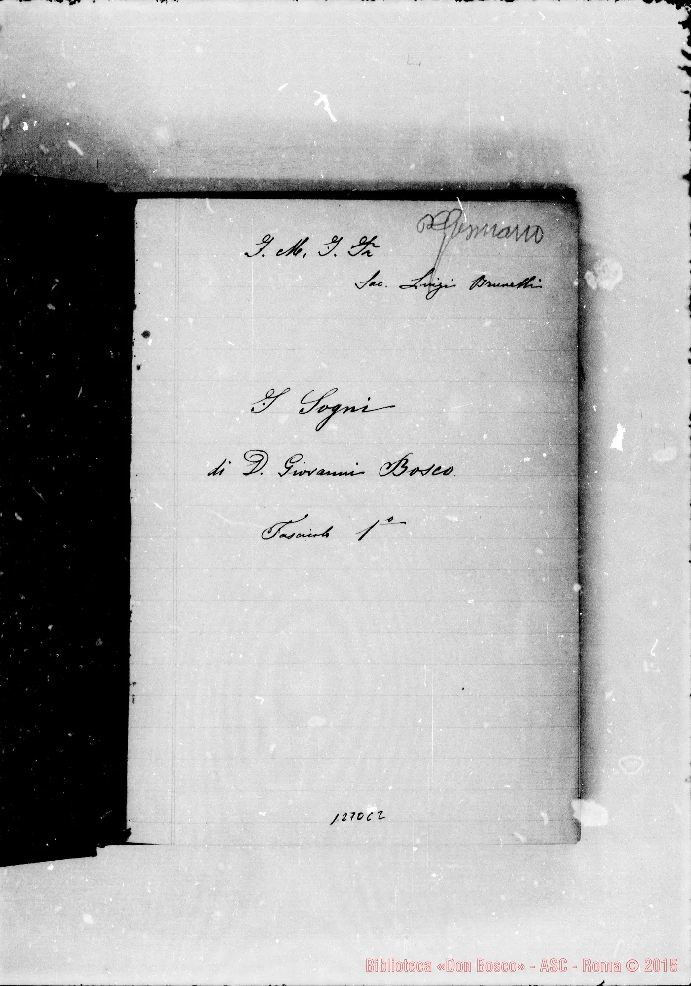 Fotogramma C 2 — I sogni di D. Bosco: Sac. Luigi Brunelli