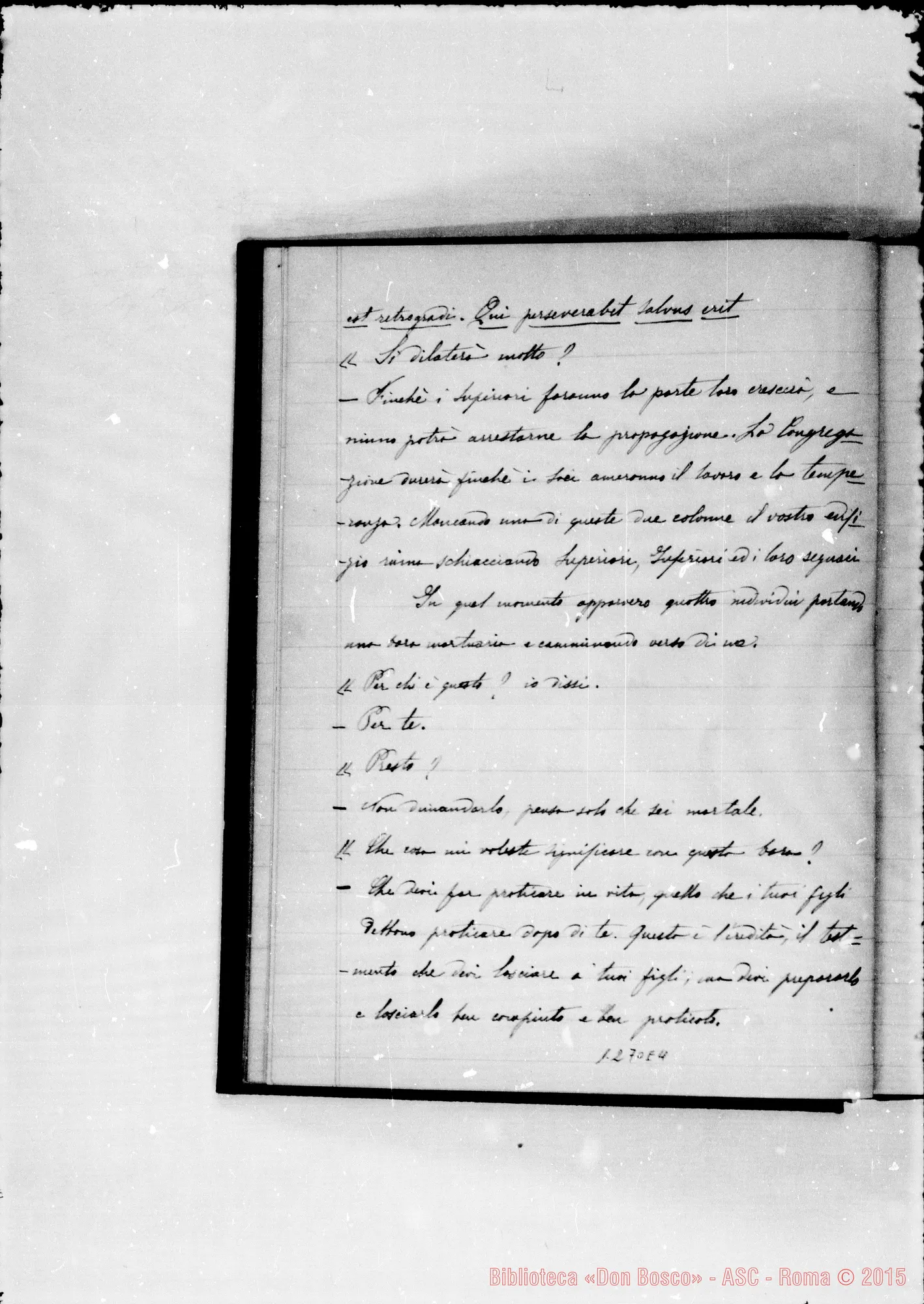 Fotogramma E 4 — I sogni di D. Bosco: Sac. Luigi Brunelli