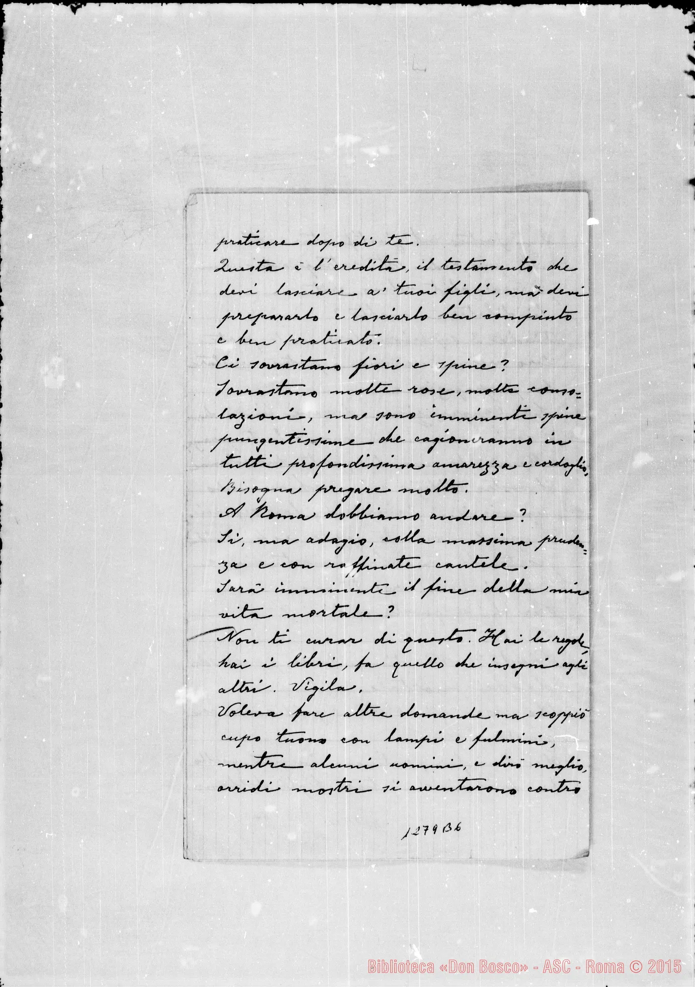 Fotogramma B 6 — Diversi sogni manoscritti E dattilografati