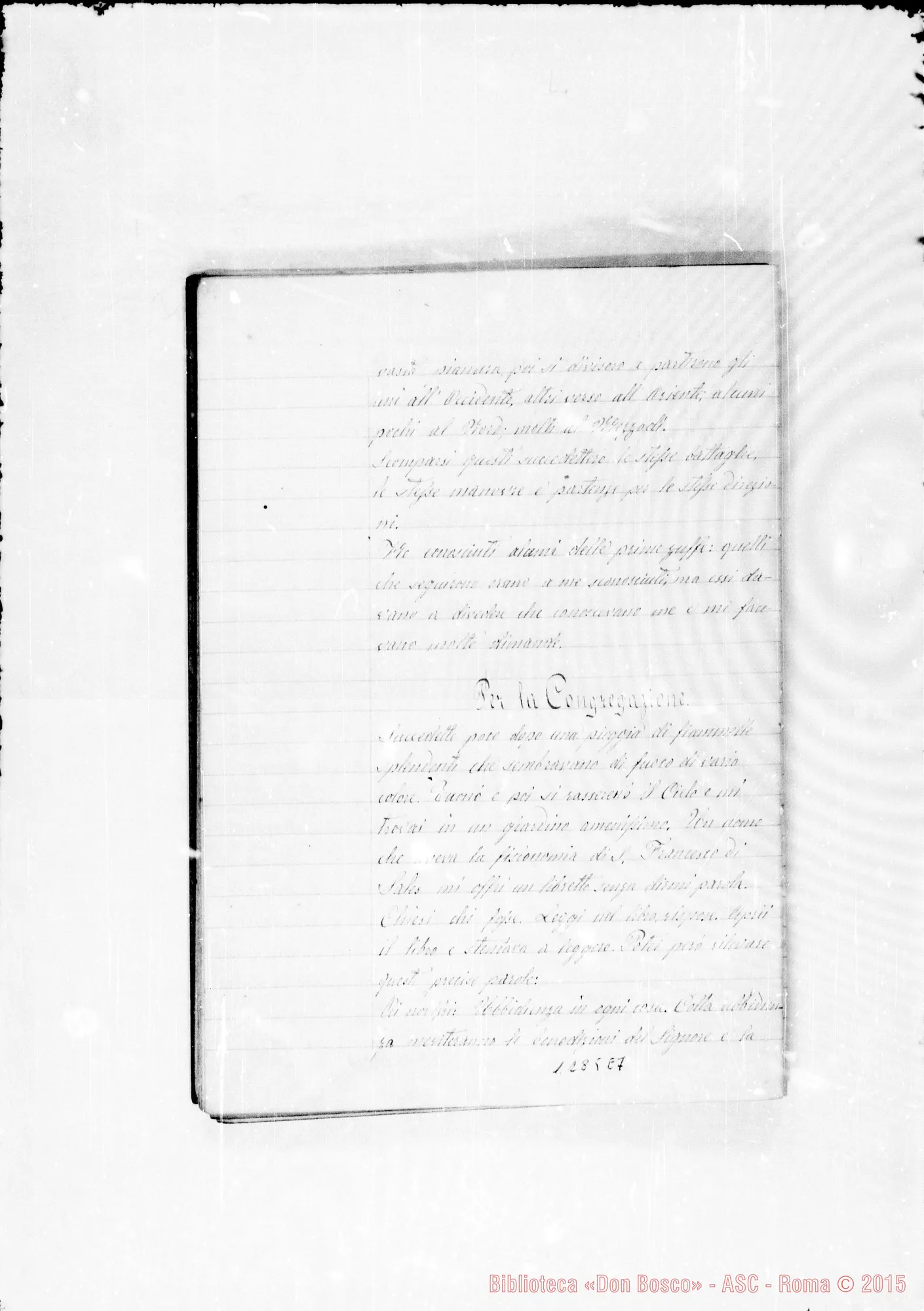 Fotogramma E 7 — Altra raccolta di sogni. Indice in principio