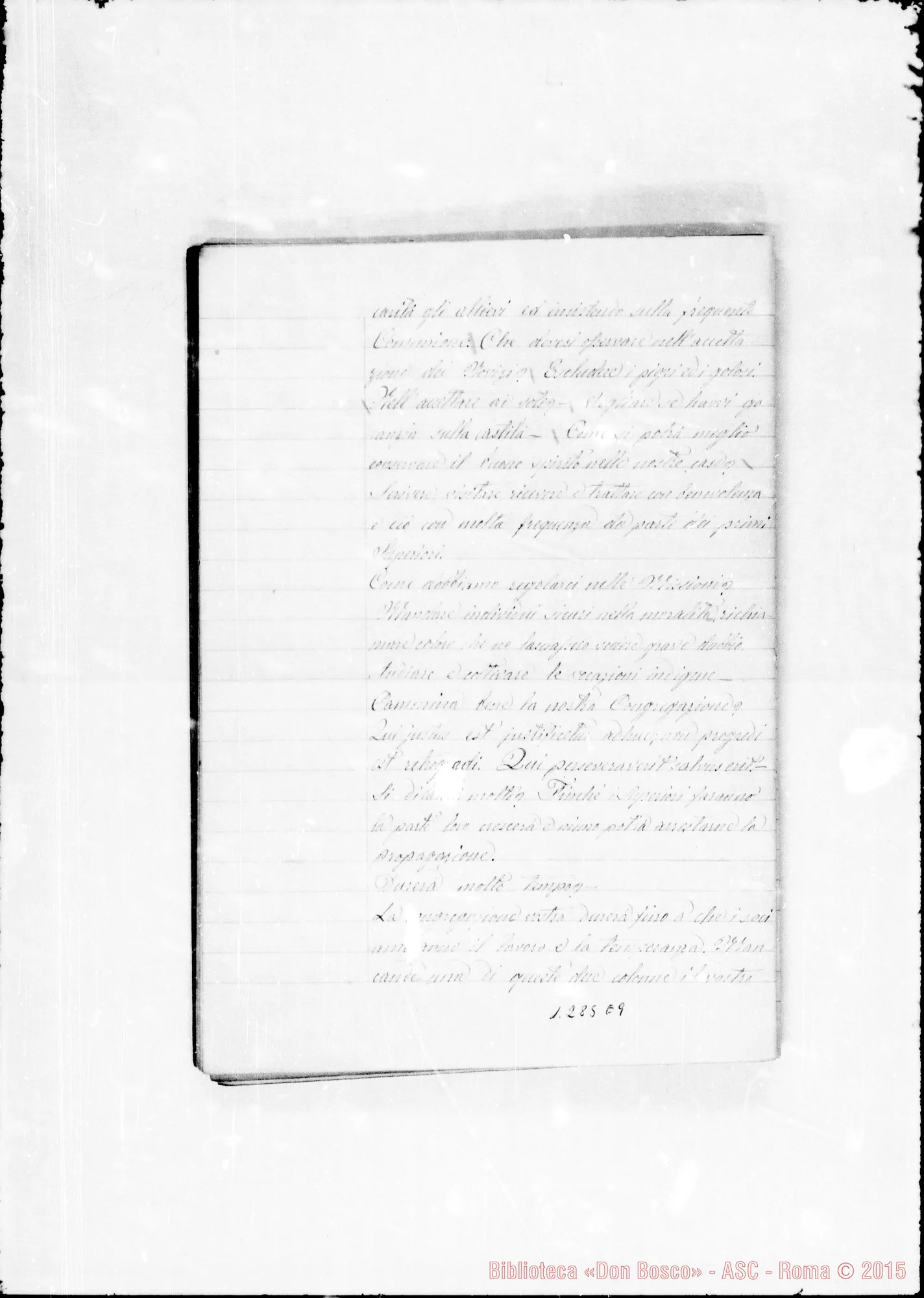 Fotogramma E 9 — Altra raccolta di sogni. Indice in principio