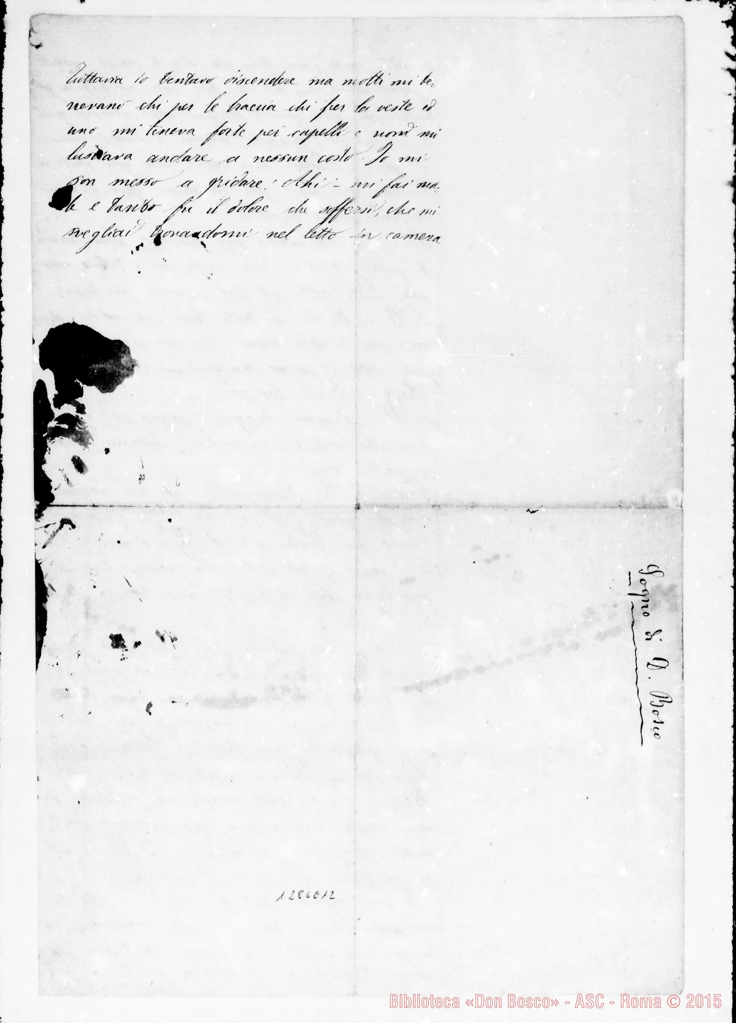 Fotogramma E 12 — Due sogni. Acclusa lettera Viglietti-Bianchi con sogno