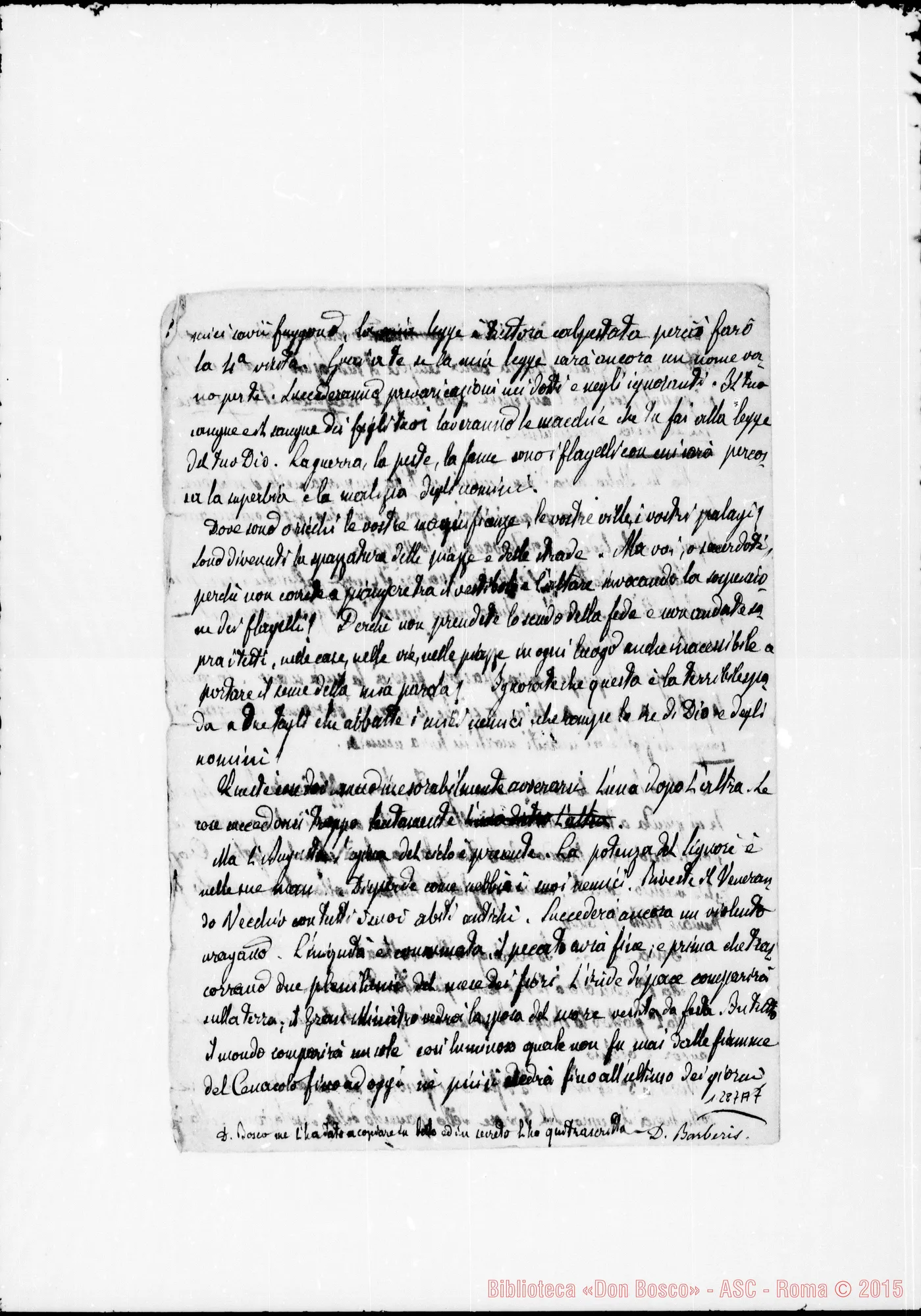 Fotogramma A 7 — Due sogni. Acclusa lettera Viglietti-Bianchi con sogno