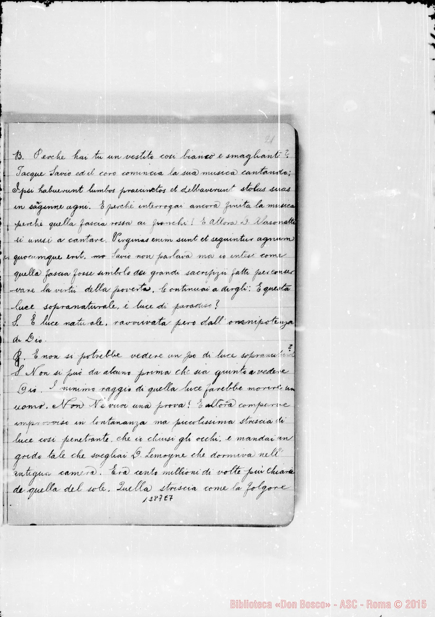 Fotogramma E 7 — Altro quaderno con raccolta di sogni
