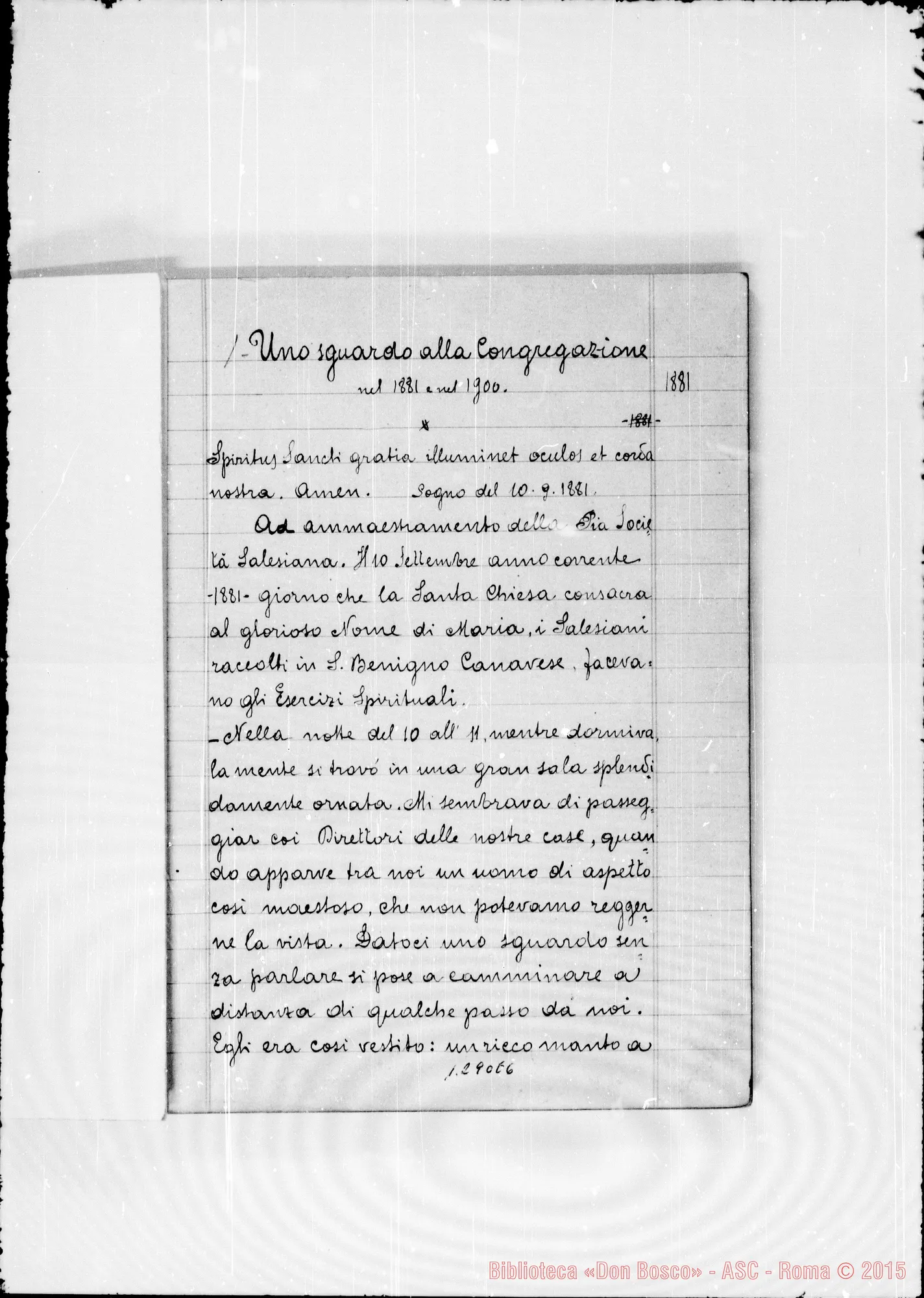 Fotogramma E 6 — Quaderno di D. Bianchi