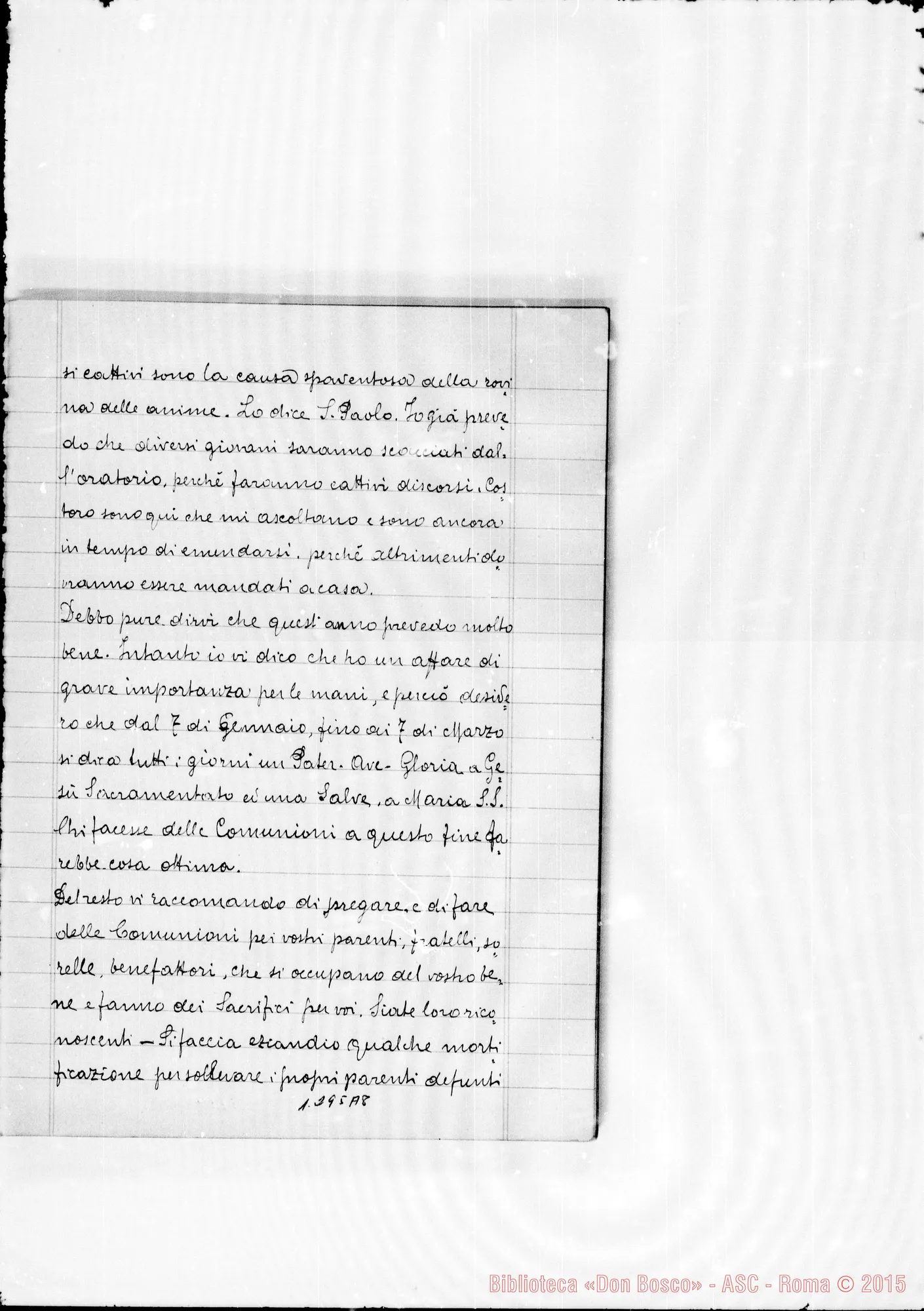 Fotogramma A 8 — Varie conferenze ed avvisi di Don Bosco