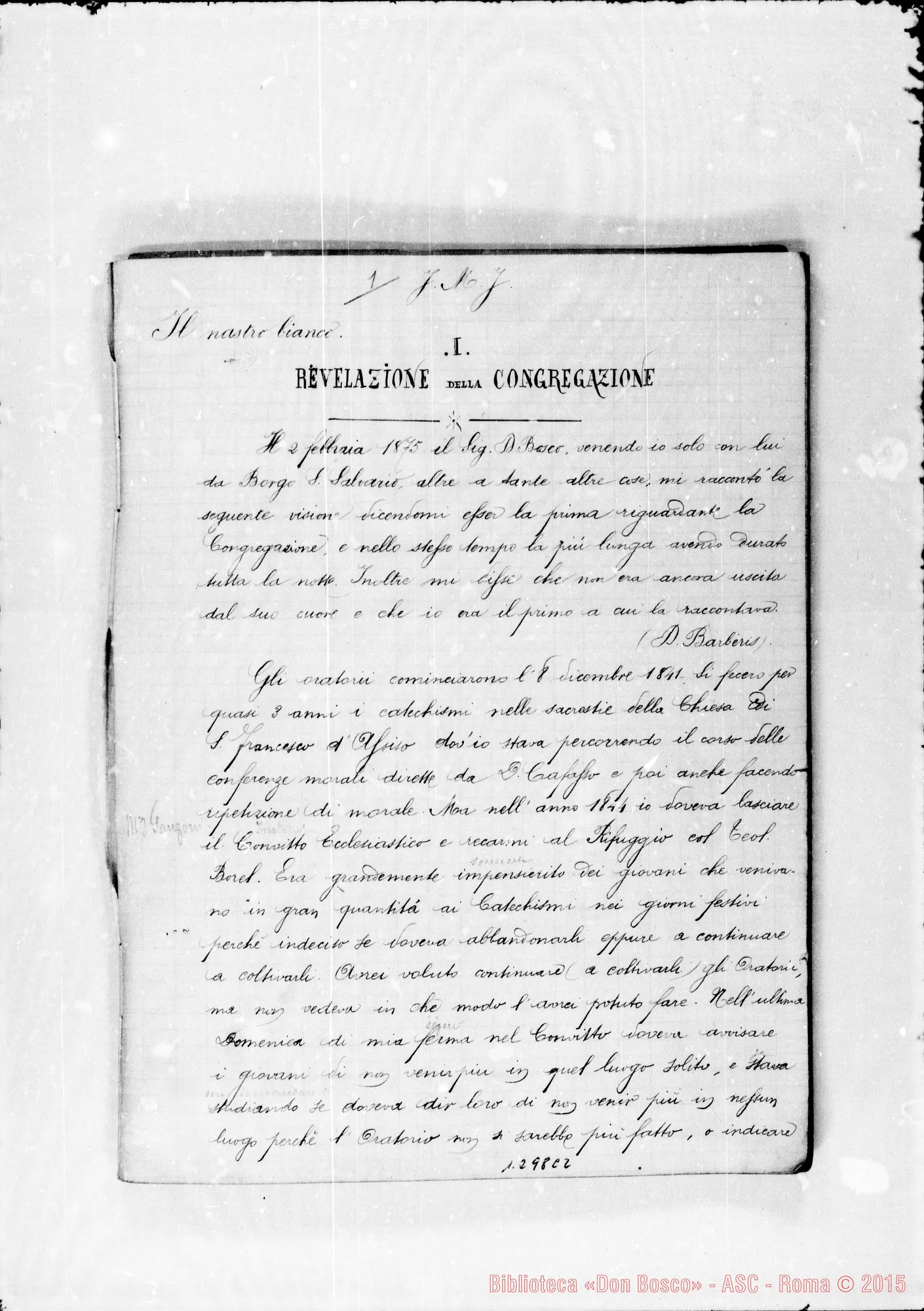 Fotogramma C 2 — Bellamy: Table des Songes de Don Bosco…