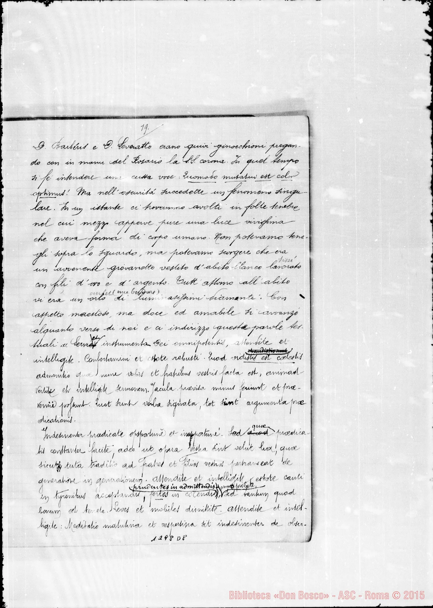Fotogramma D 8 — Bellamy: Table des Songes de Don Bosco…