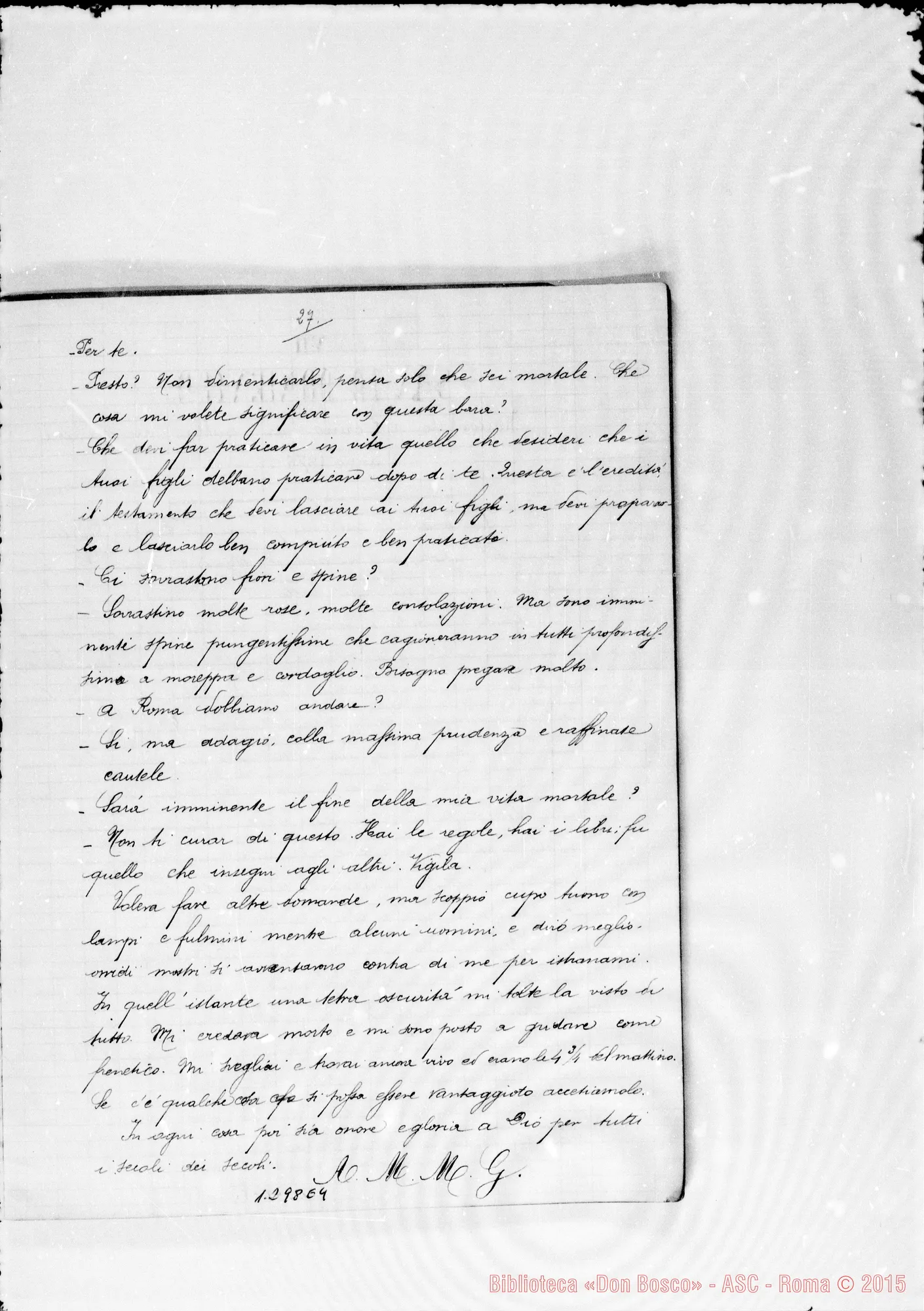 Fotogramma E 4 — Bellamy: Table des Songes de Don Bosco…