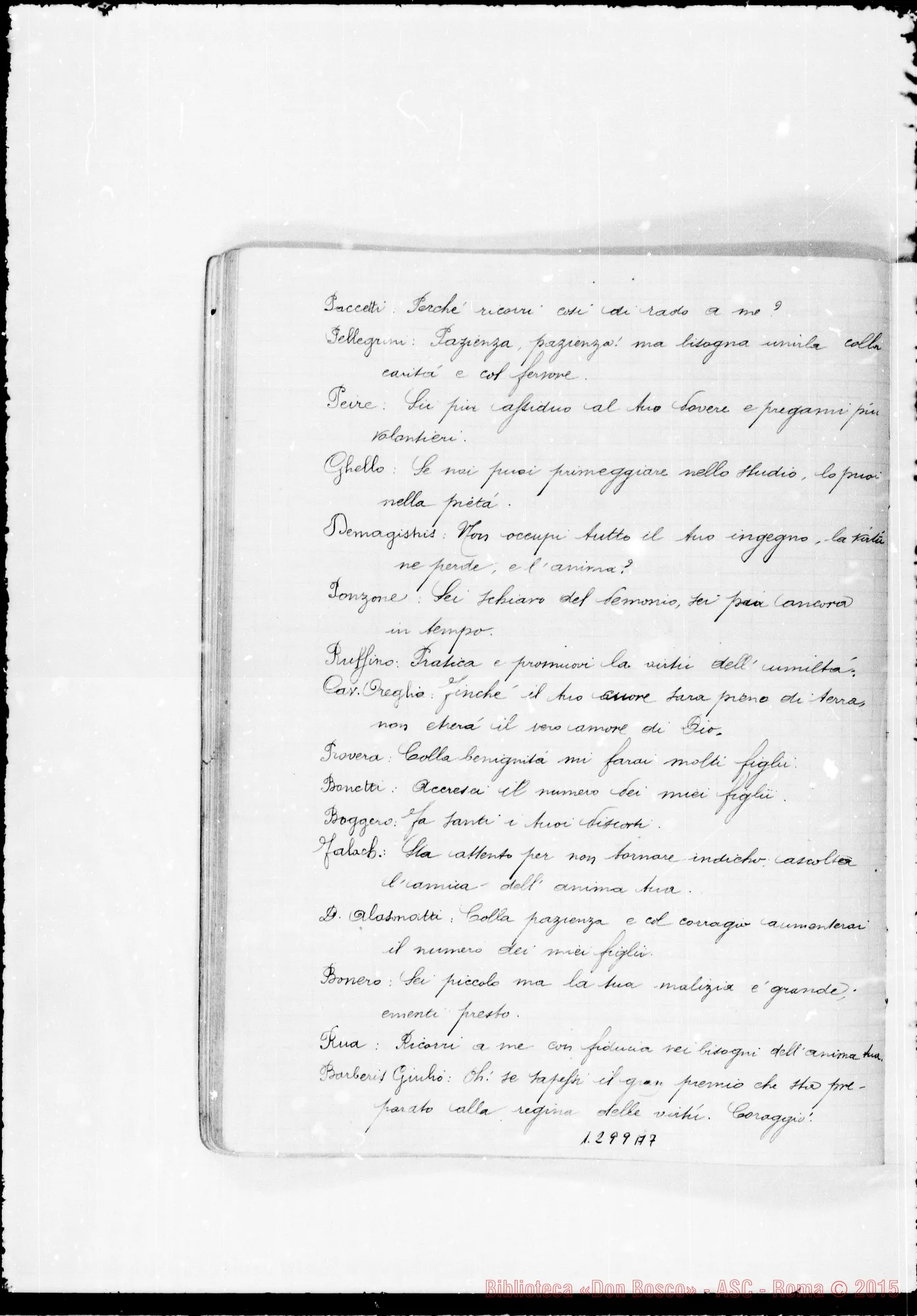 Fotogramma A 7 — Bellamy: Table des Songes de Don Bosco…