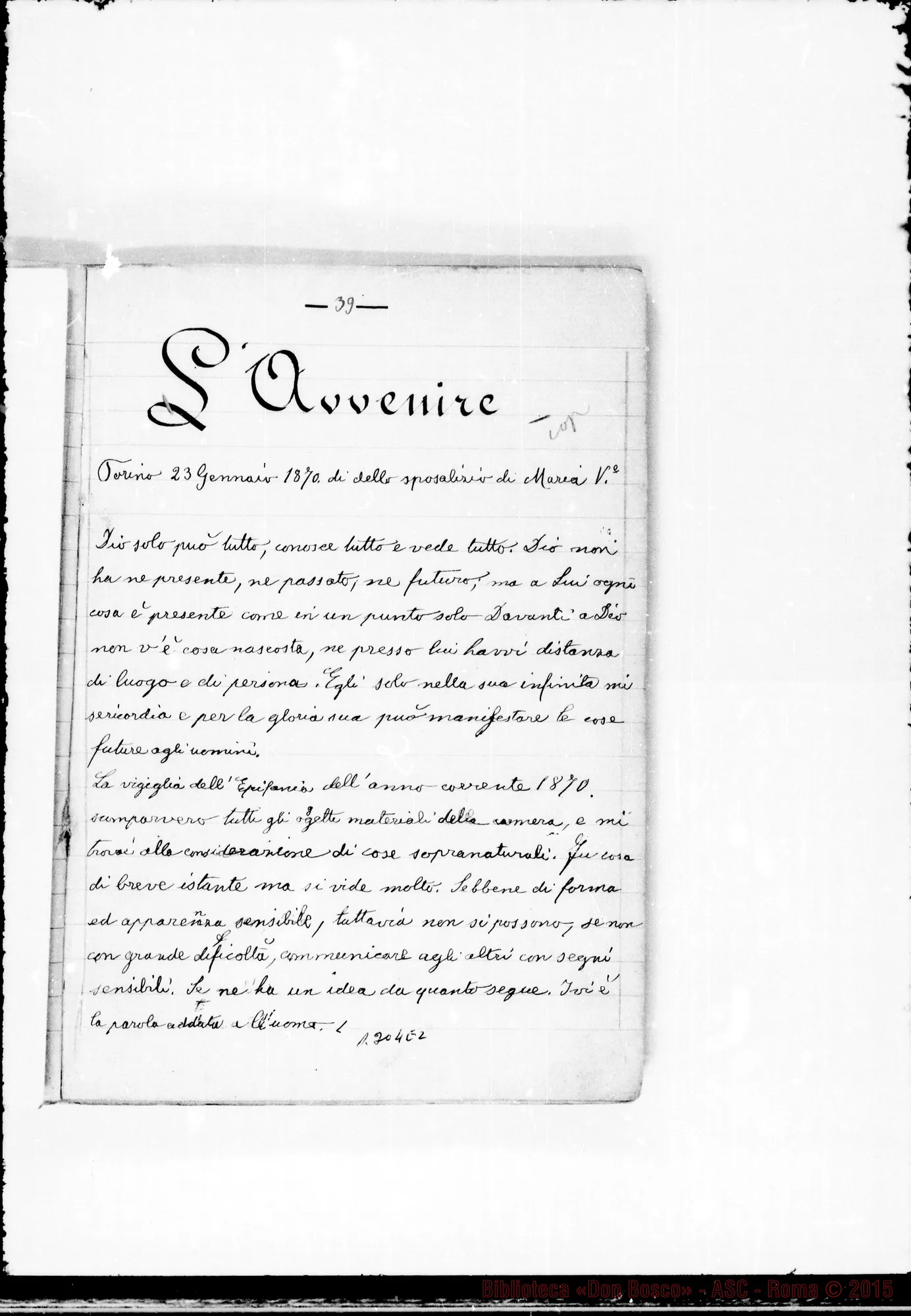 Fotogramma E 2 — Bolo Giovanni: «Visioni di Don Bosco»