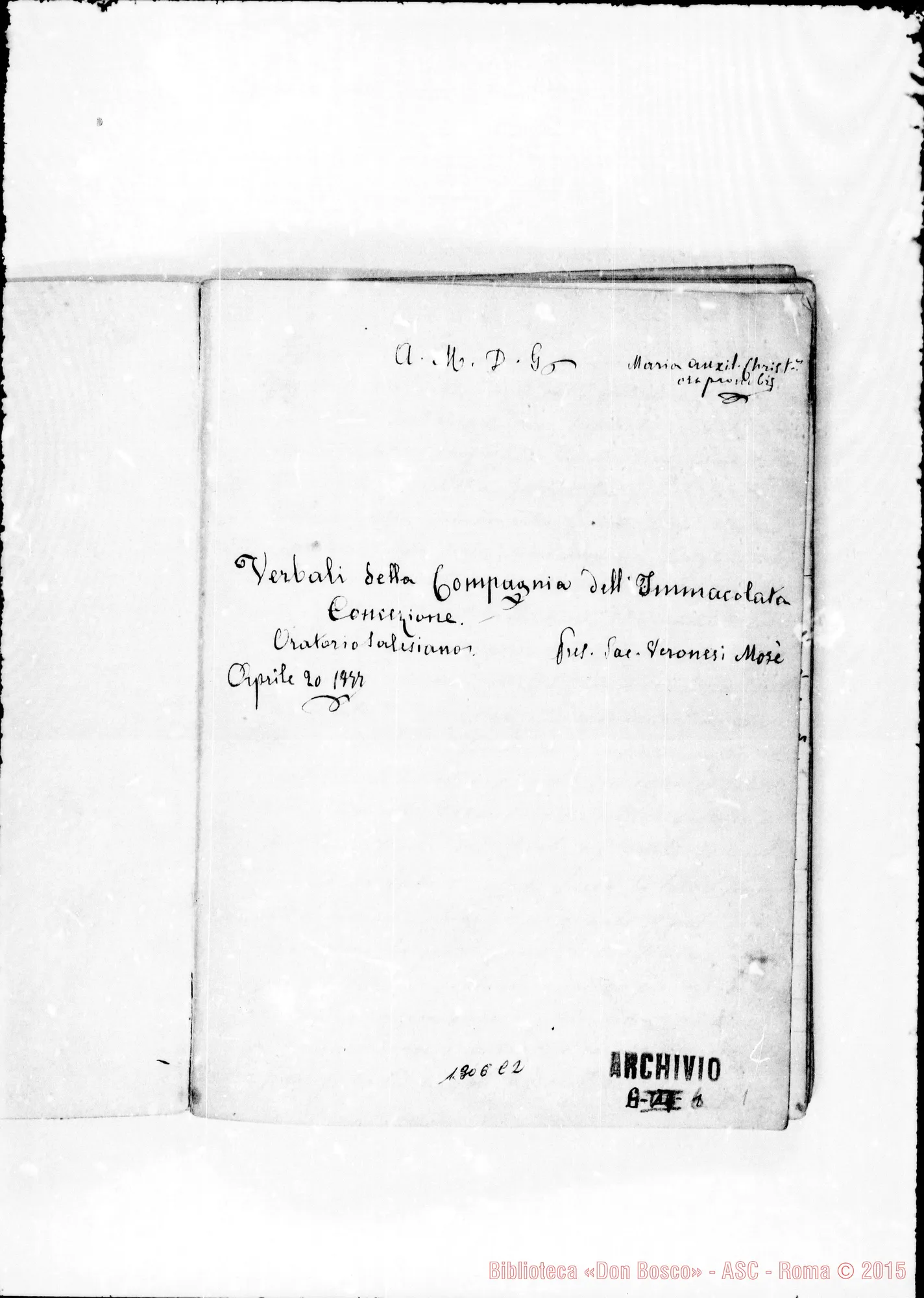 Fotogramma C 2 — Canepa Domenico: Quaderno con raccolta di sogni misteriosi ed altre…