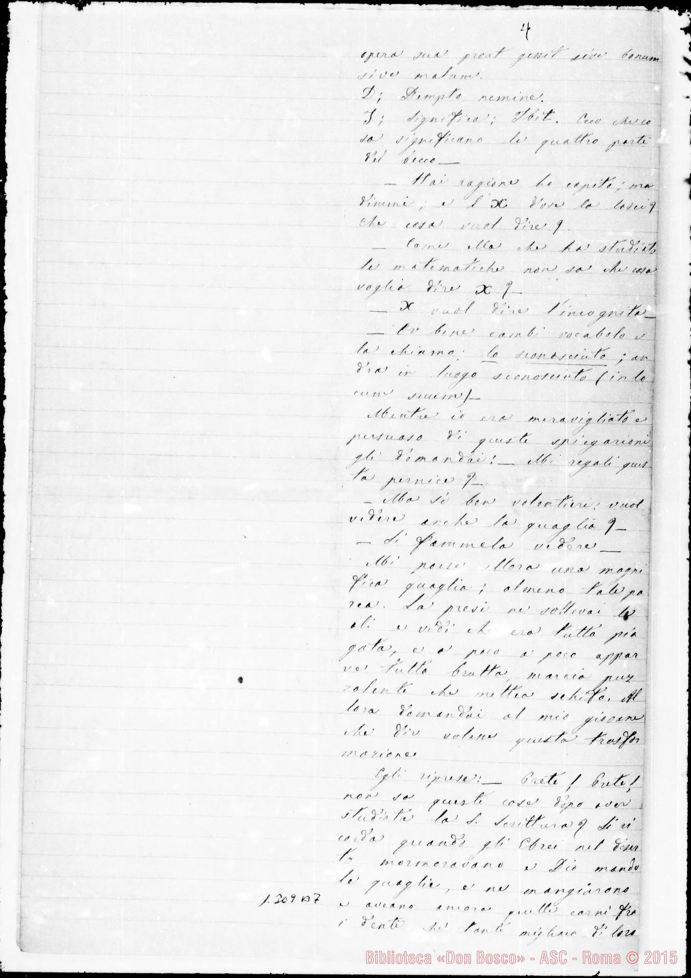 Fotogramma B 7 — Anno 1864. Raccolta ms. di D. Lemoyne