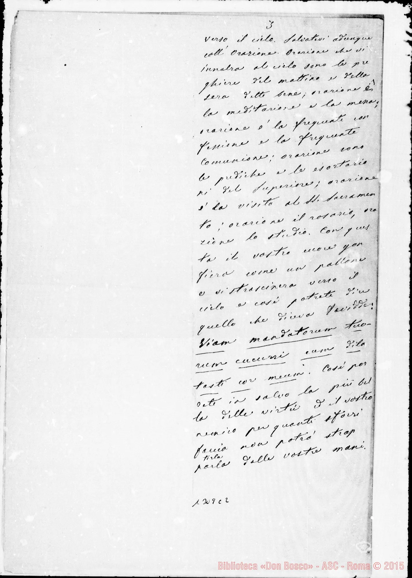 Fotogramma C 2 — Anno 1864. Raccolta ms. di D. Lemoyne