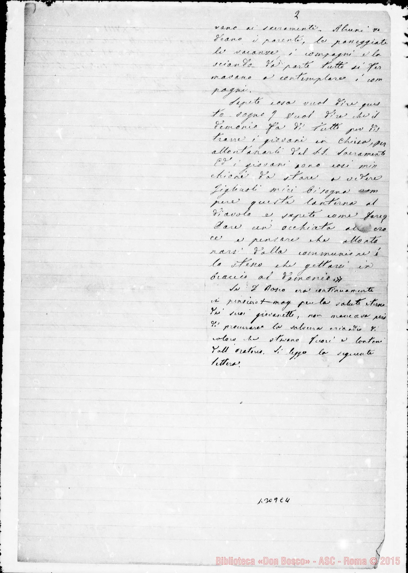 Fotogramma C 4 — Anno 1864. Raccolta ms. di D. Lemoyne