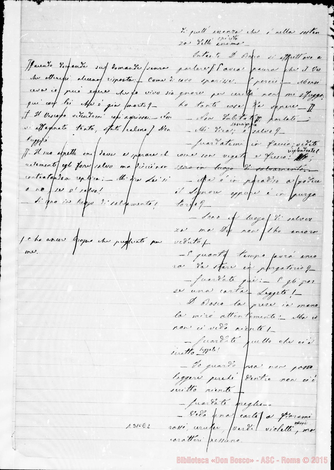 Fotogramma E 2 — Anno 1867. Raccolta ms. di D. Lemoyne