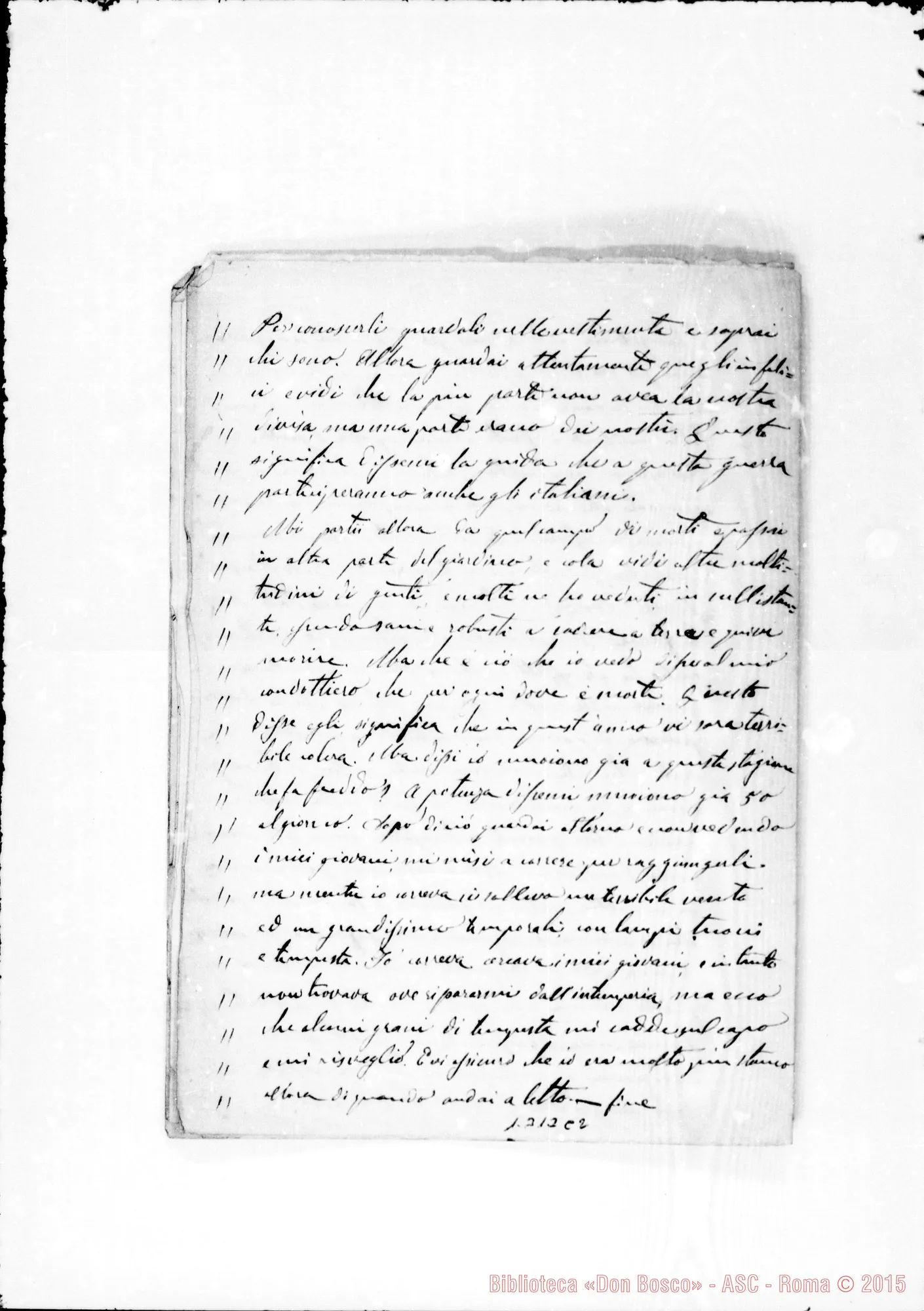 Fotogramma C 2 — Anno 1868. Lettera A D. Sala. Ms. originali Lemoyne ed altri
