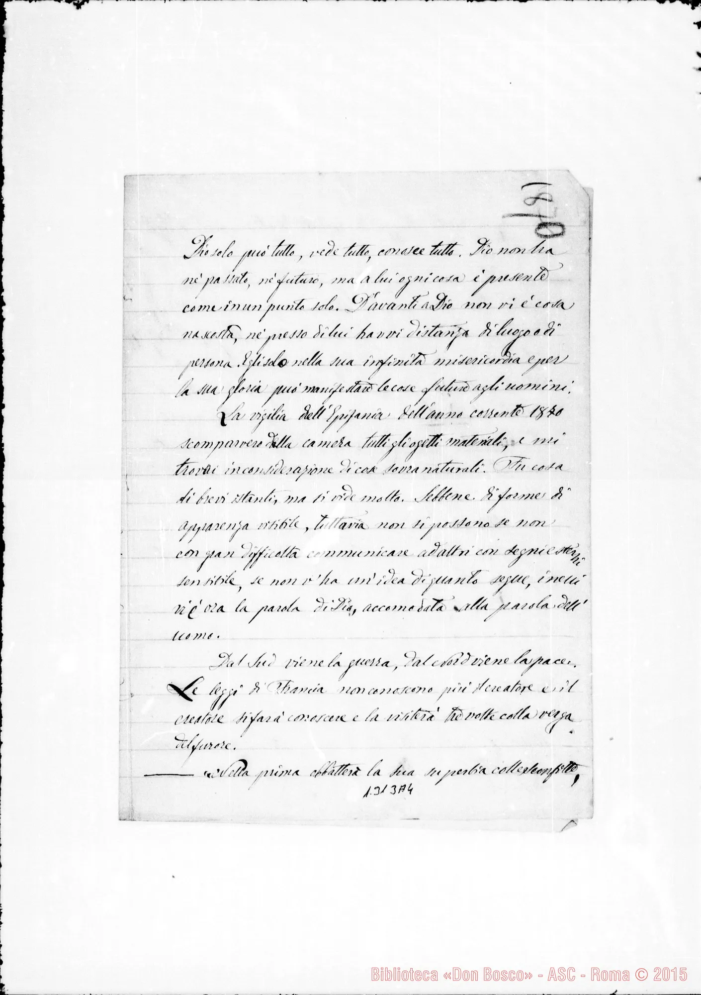 Fotogramma A 4 — Anno 1870. Diverse ms. E dattilografate